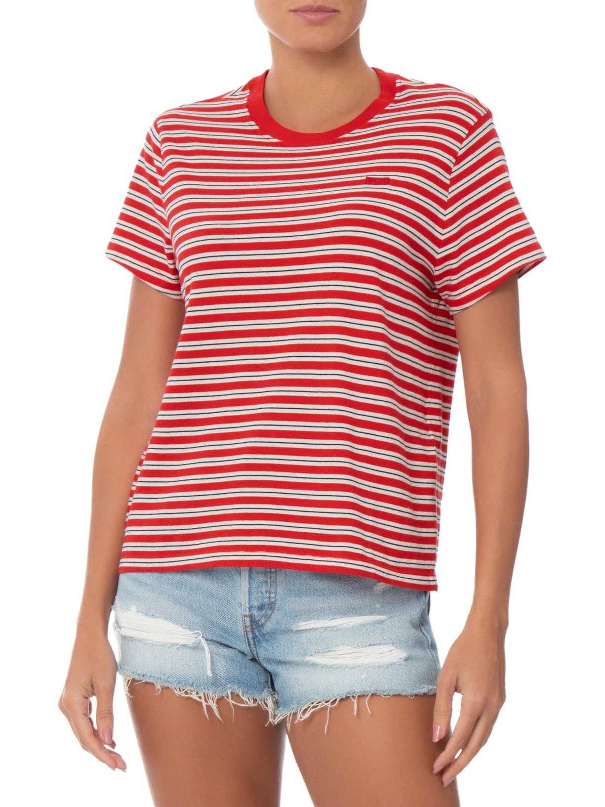 Camiseta Feminina Favorite Cotton Tee Vermelho Levi's