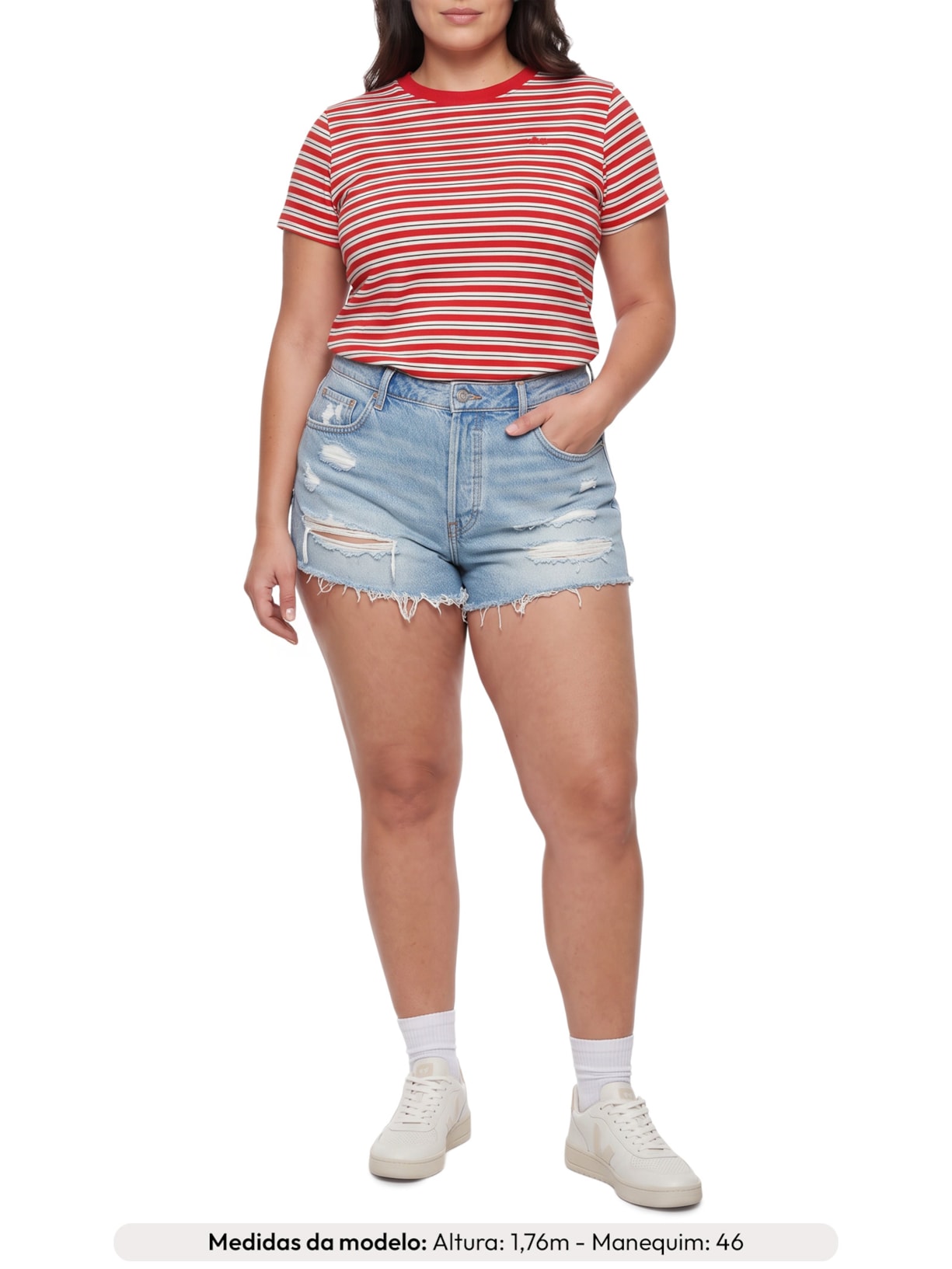 Camiseta Feminina Favorite Cotton Tee Vermelho Levi's