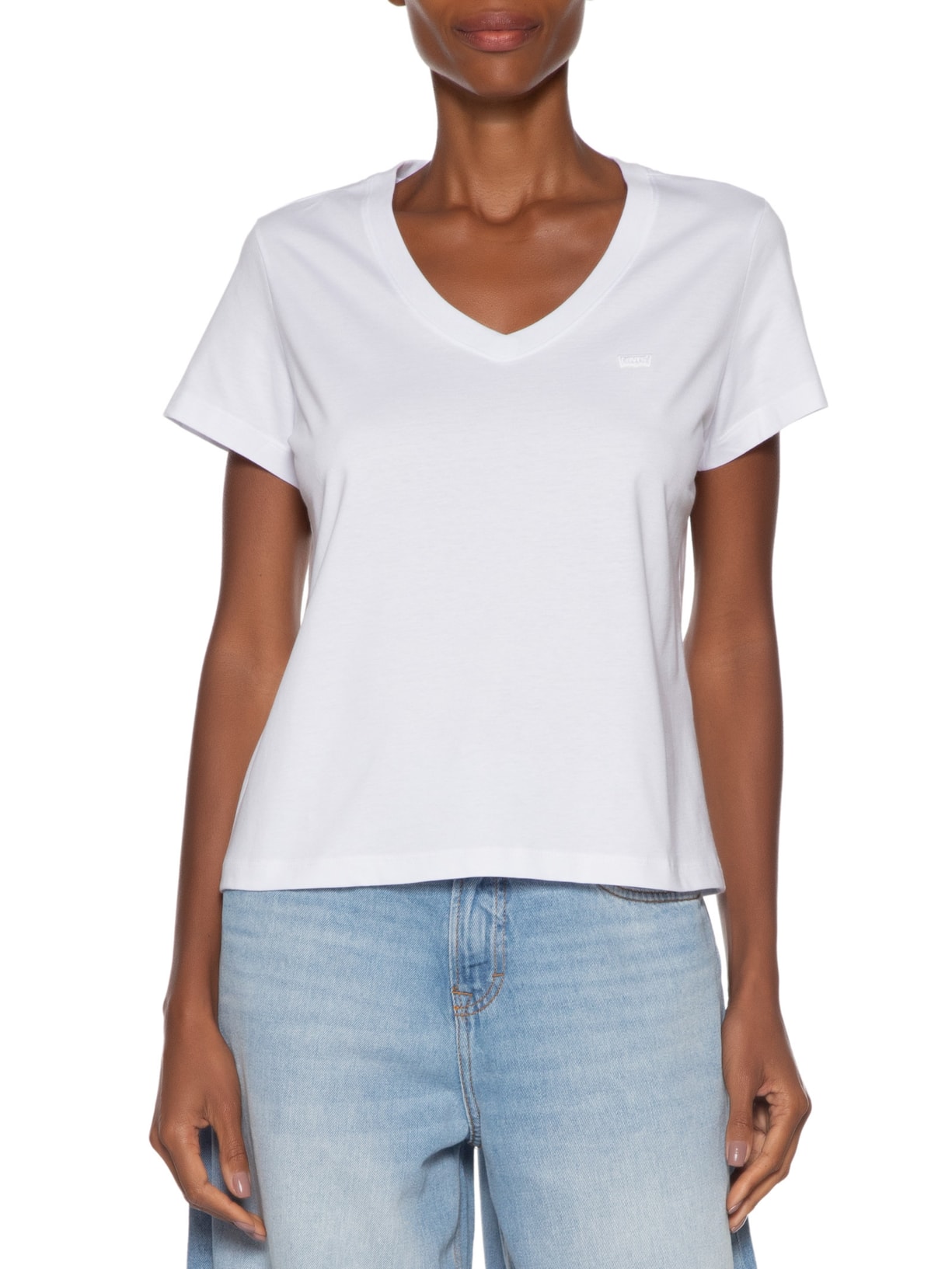 Camiseta Feminina Favorite V-Neck  Branco Levi's