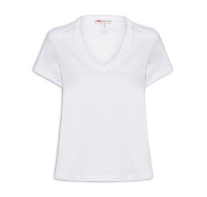 Camiseta Feminina Favorite V-Neck  - Branco