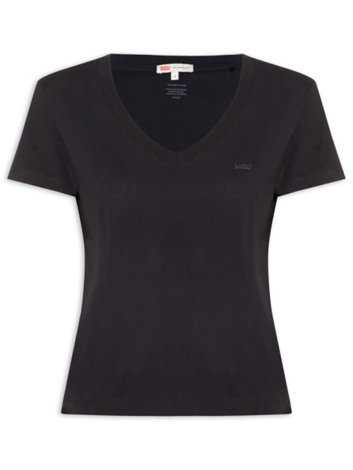 Camiseta Feminina Favorite V-Neck - Preto