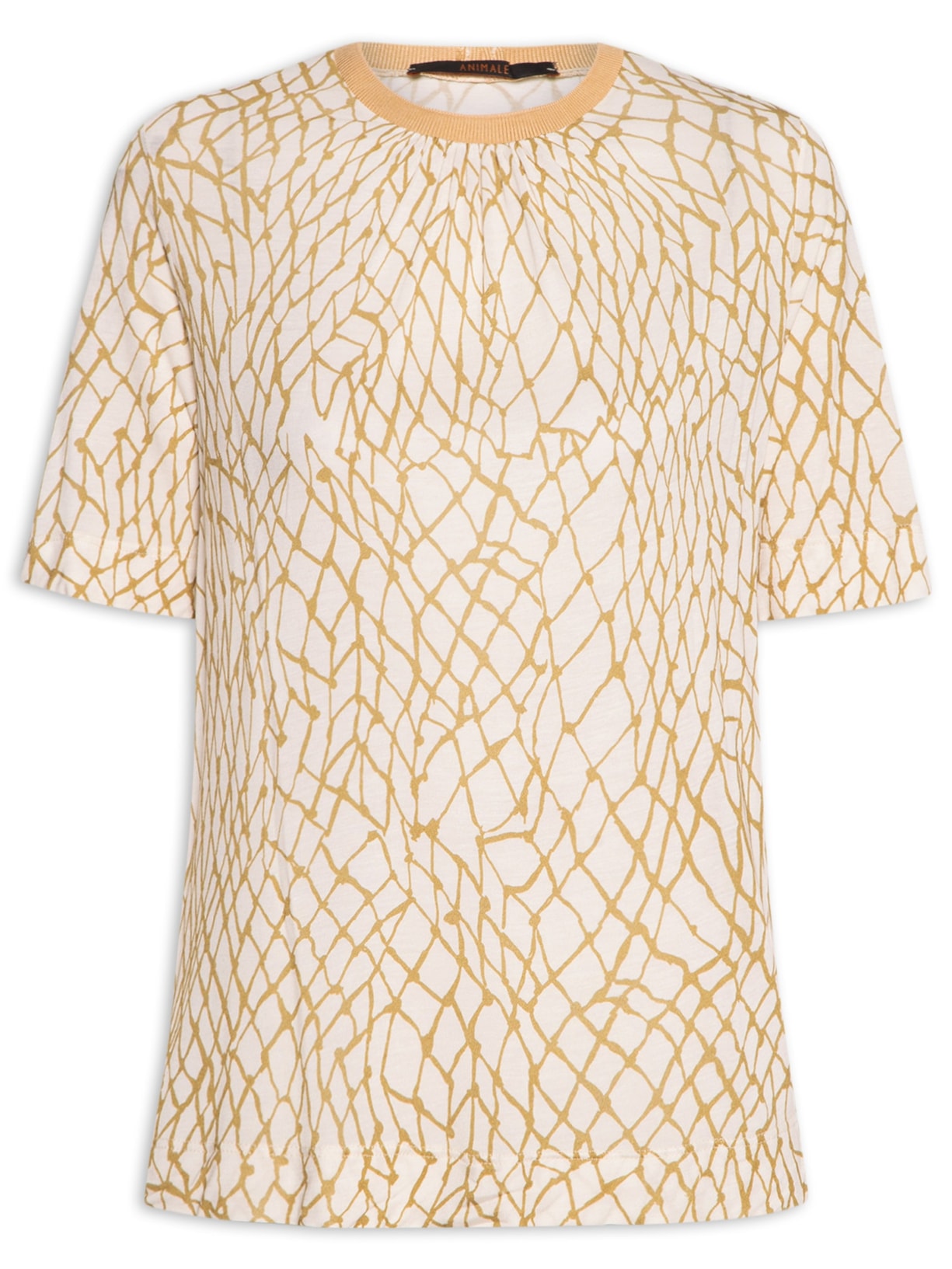 Camiseta Feminina Fininha Rede Cru E Solar - Bege