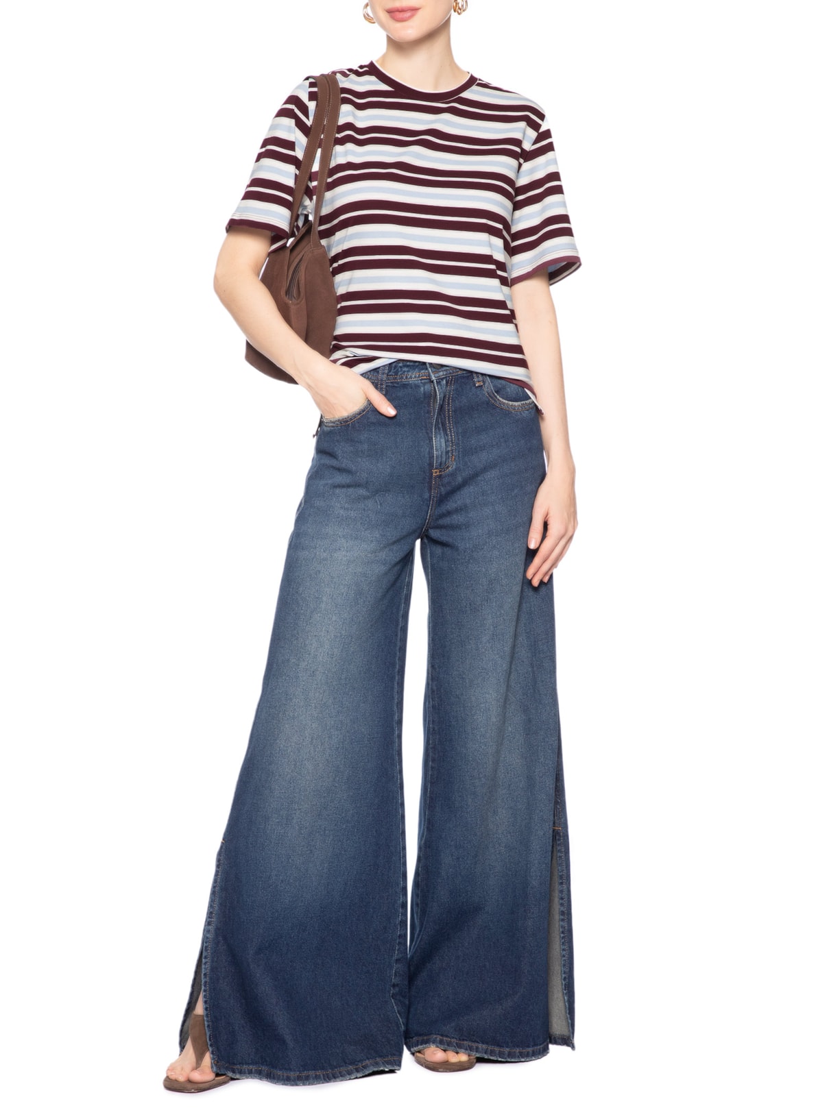 Camiseta Feminina Fio Tinto Azul Animale