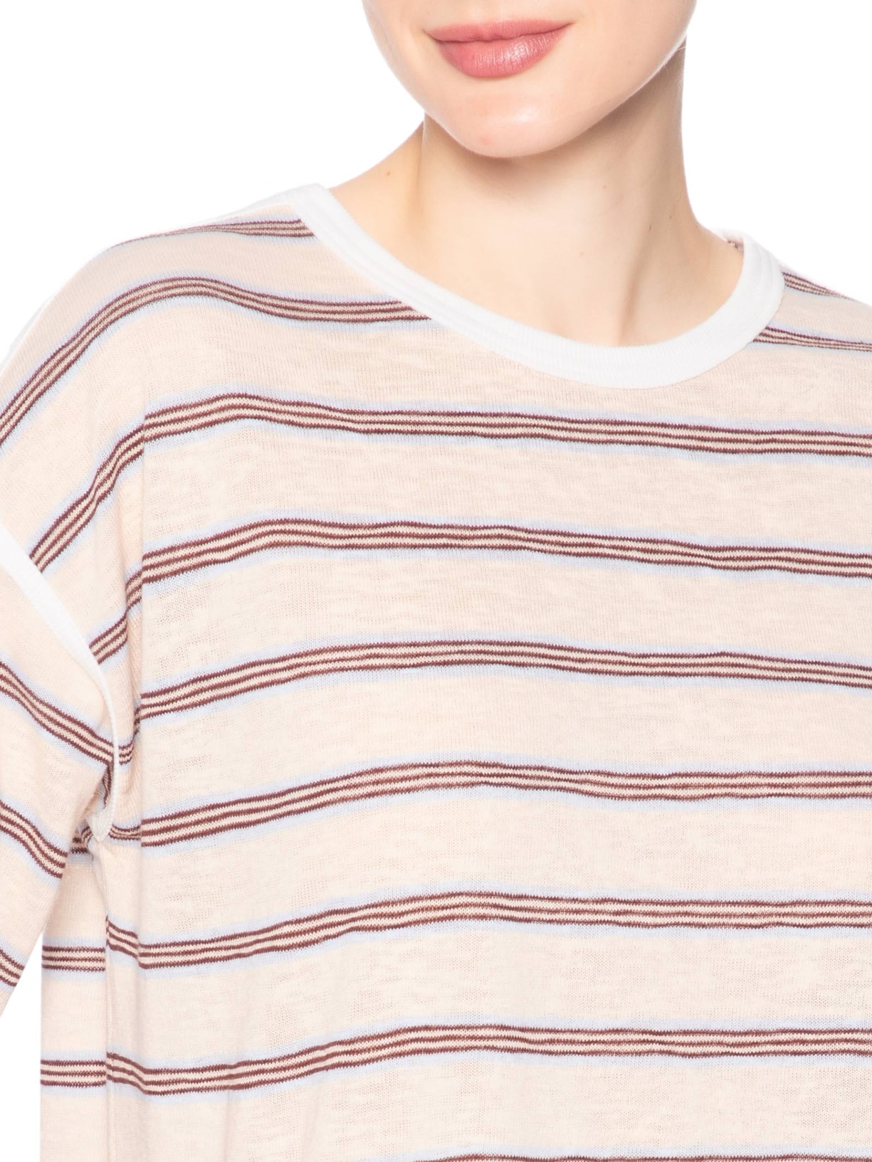 Camiseta Feminina Fio Tinto Essence Bege Animale