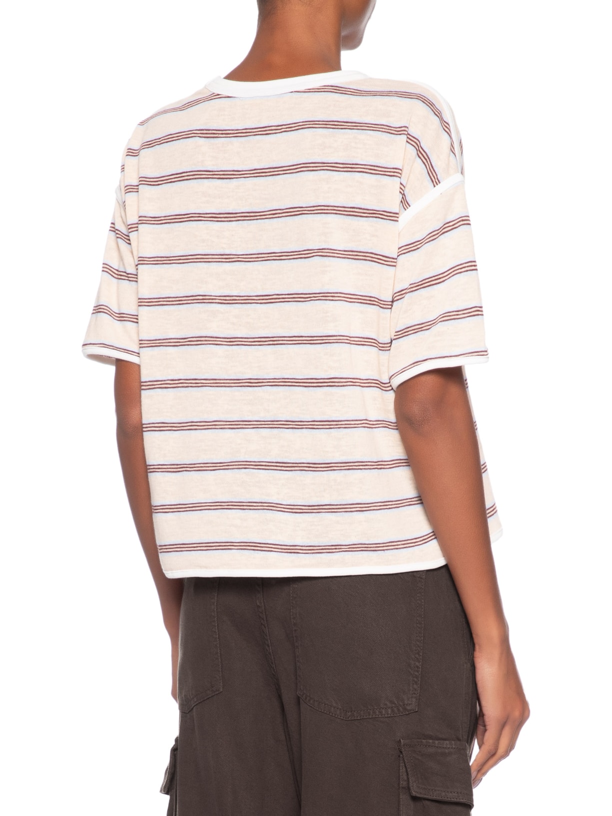 Camiseta Feminina Fio Tinto Essence Bege Animale
