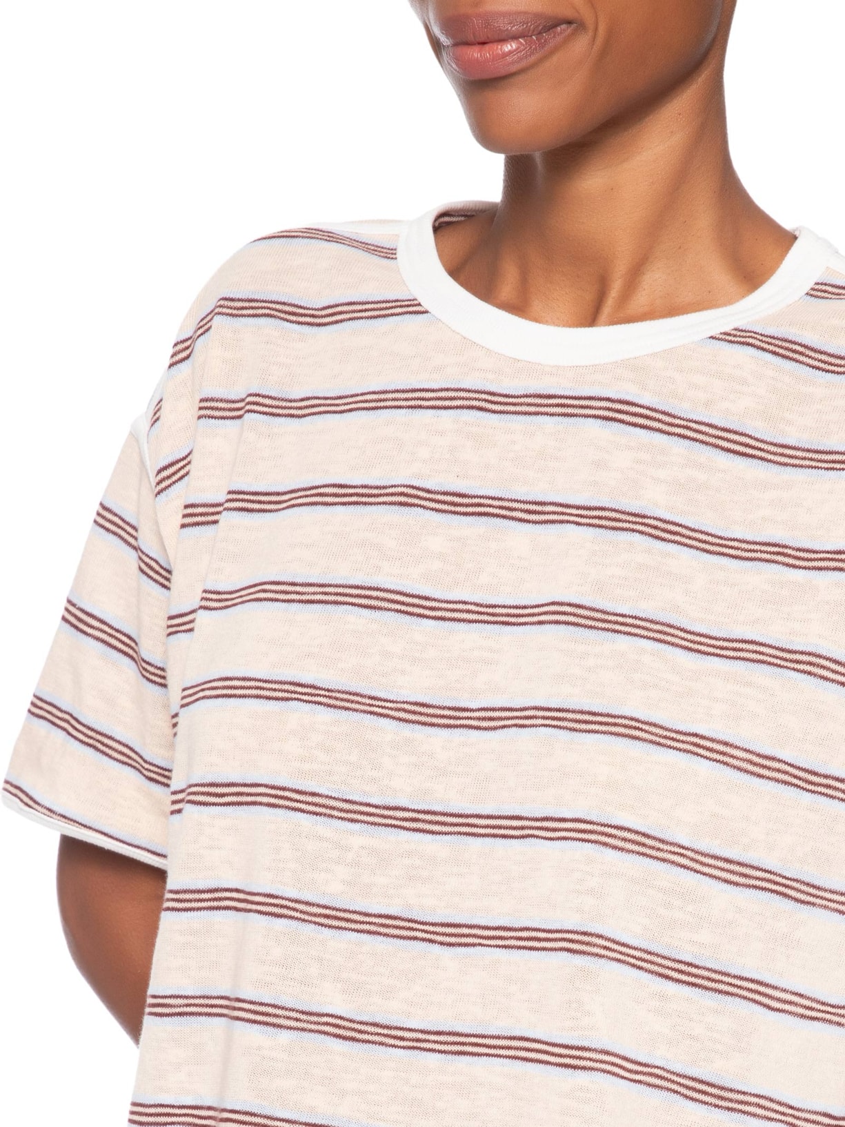 Camiseta Feminina Fio Tinto Essence Bege Animale