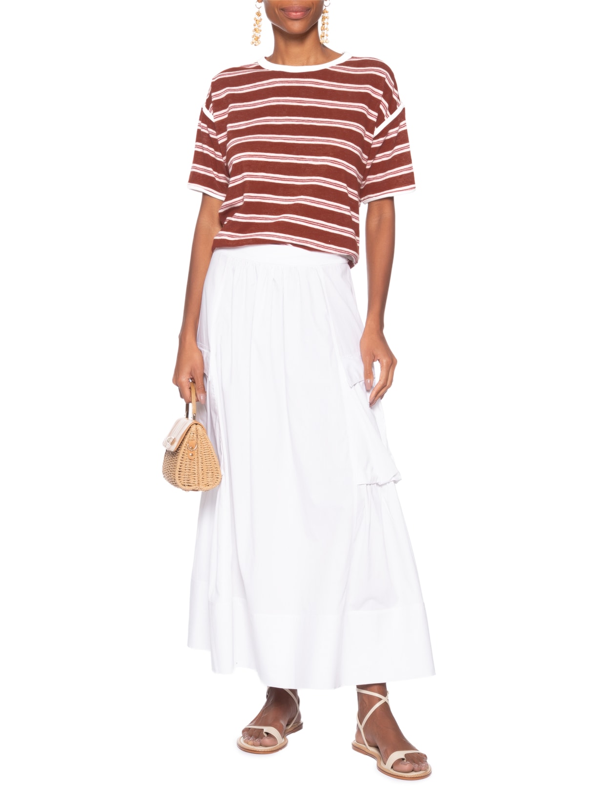 Camiseta Feminina Fio Tinto Essence Vermelho Animale