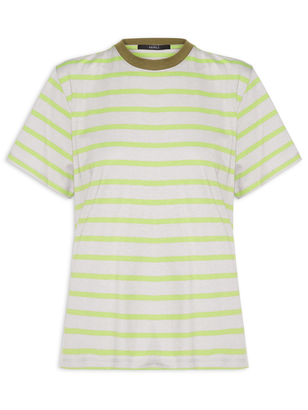Camiseta Feminina Fio Tinto Listras - Verde