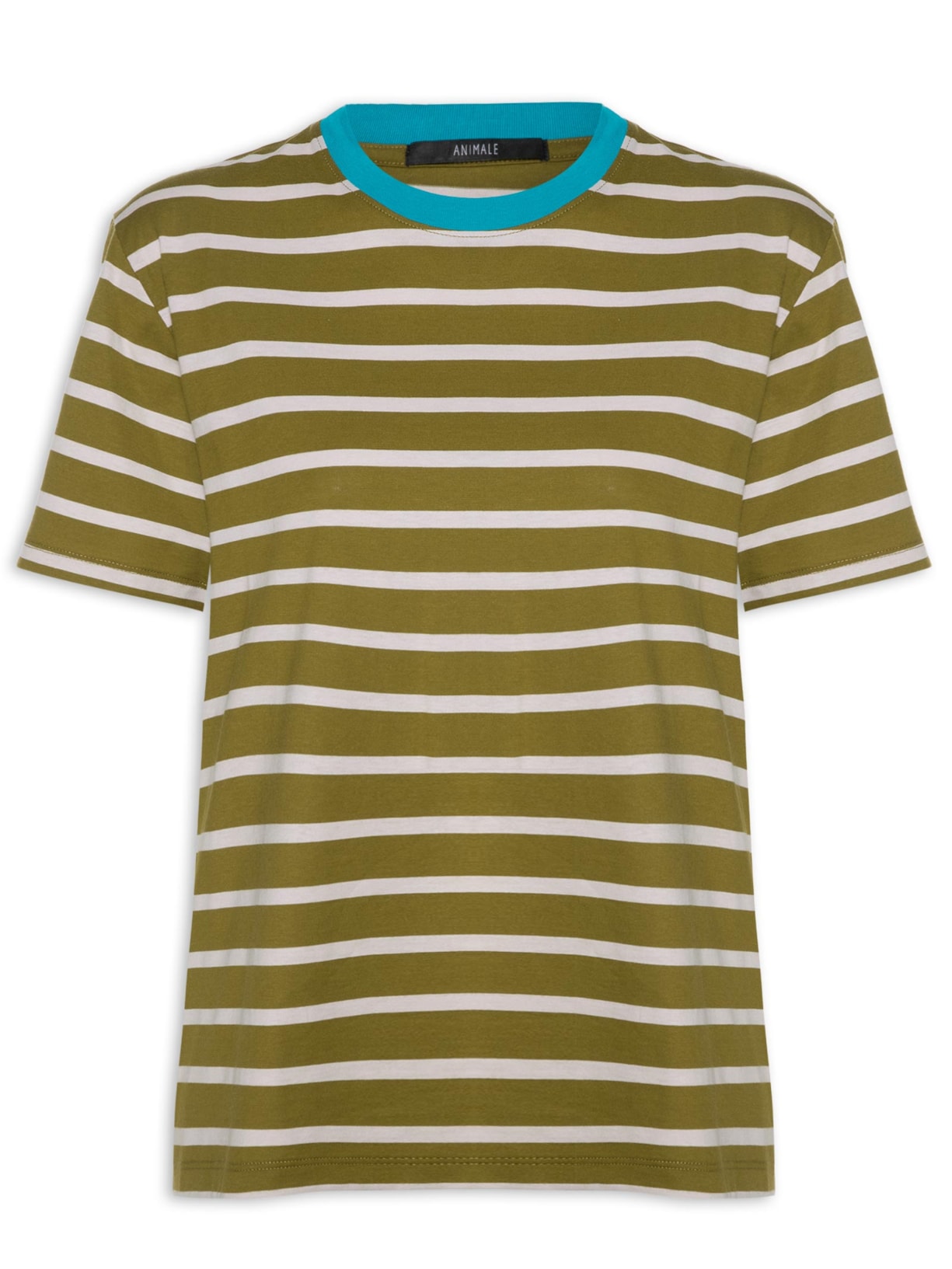 Camiseta Feminina Fio Tinto Listras - Verde