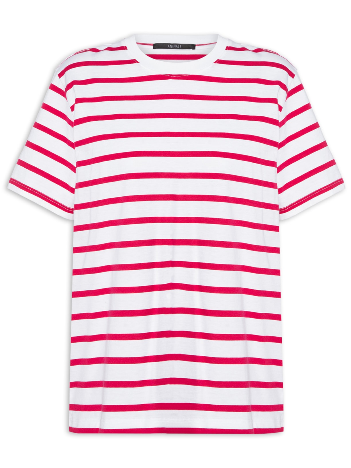 Camiseta Feminina Fio Tinto Listras - Vermelho