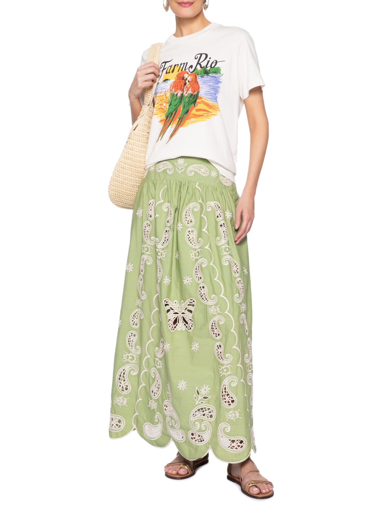Camiseta Feminina Fit Araras Namorando Branco Farm