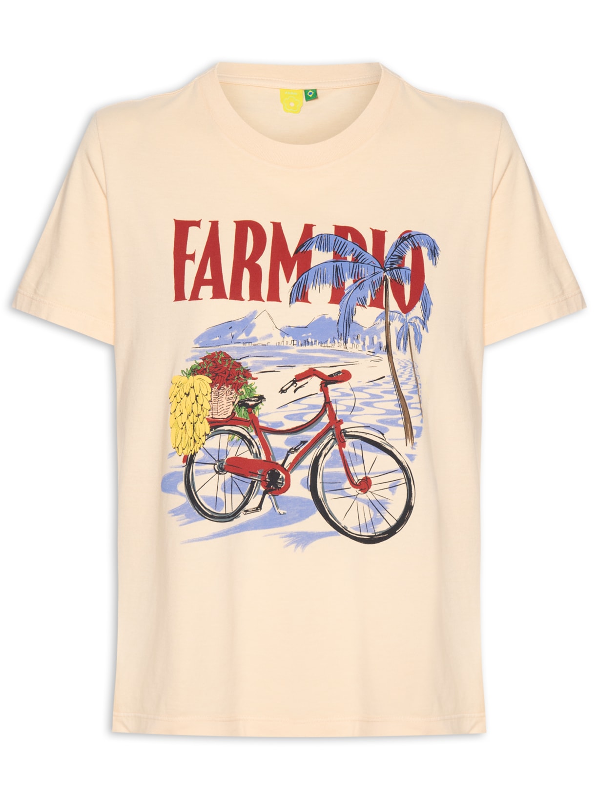 Camiseta Feminina Fit Bicicleta - Bege