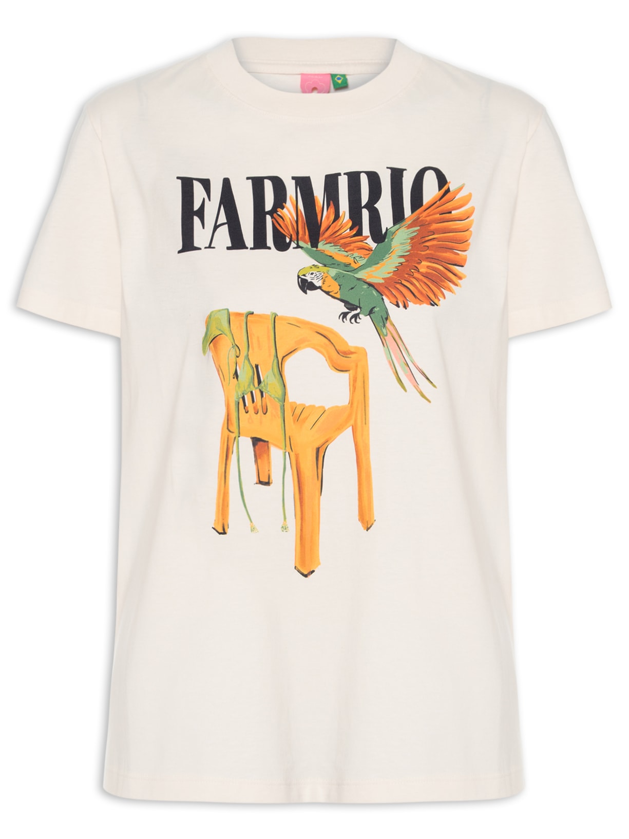 Camiseta Feminina Fit Cadeira E Biquini Off White Farm