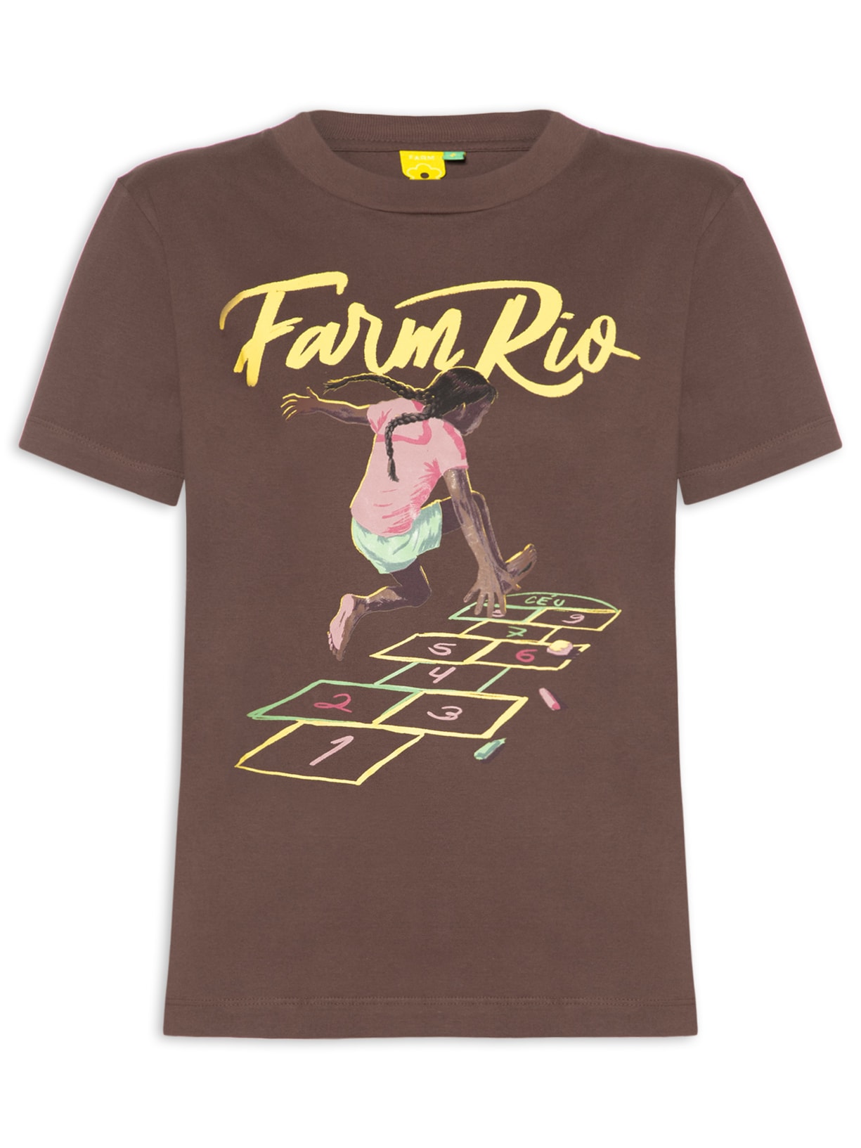 Camiseta Feminina Fit O Pulo - Marrom