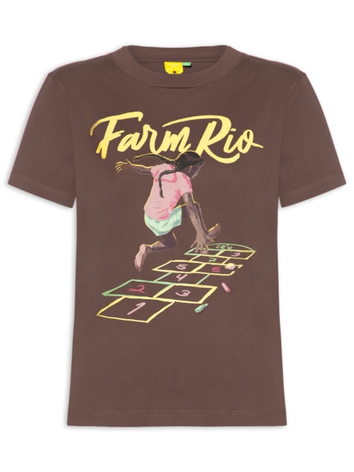 Camiseta Feminina Fit O Pulo - Marrom