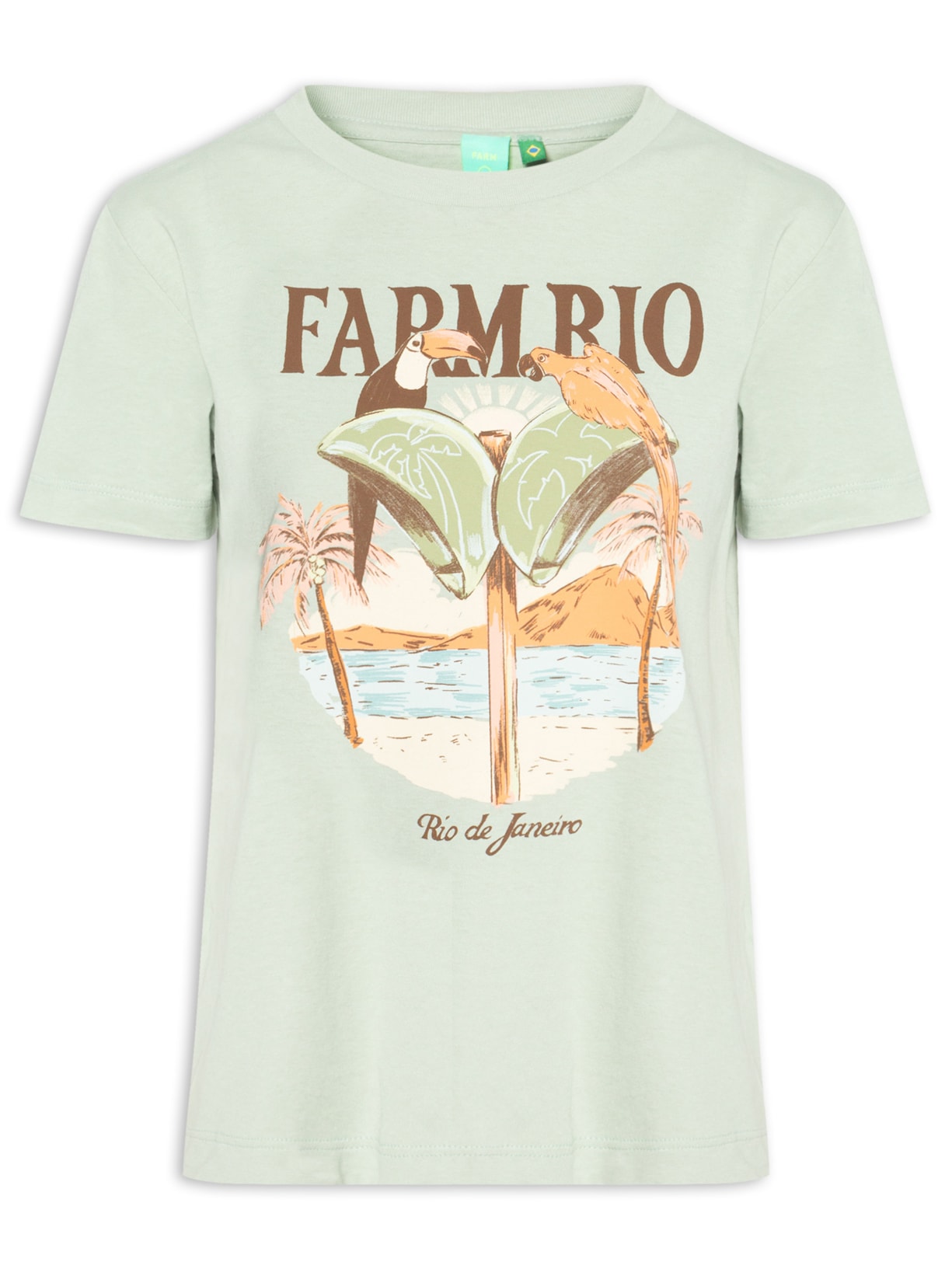 Camiseta Feminina Fit Orelhão Rio - Verde
