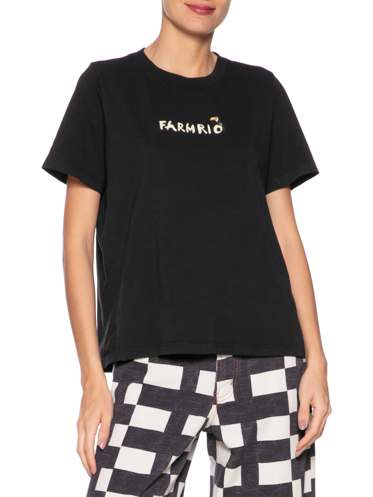 Camiseta Feminina Fit Tucaninho Preto Farm