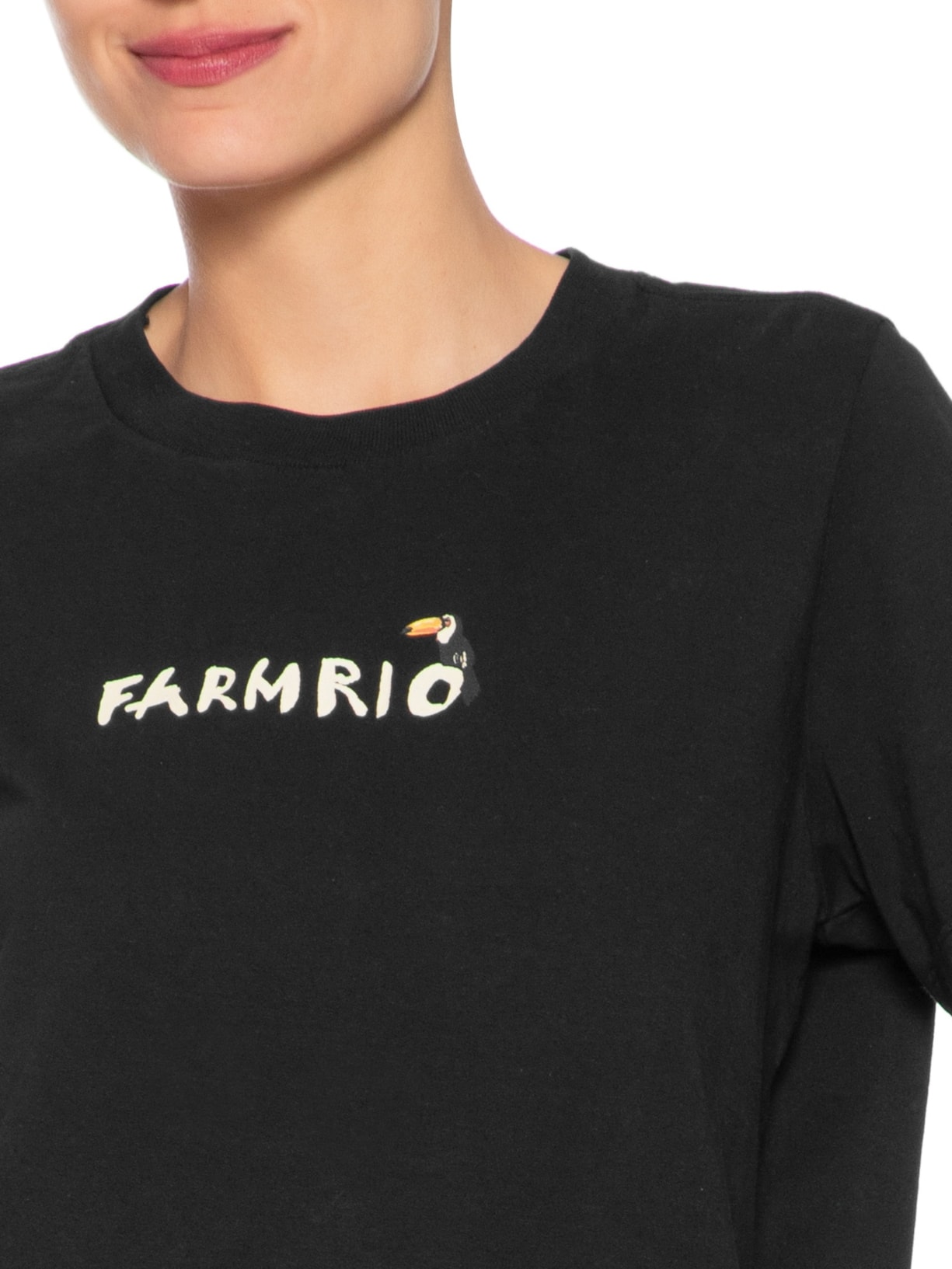 Camiseta Feminina Fit Tucaninho Preto Farm