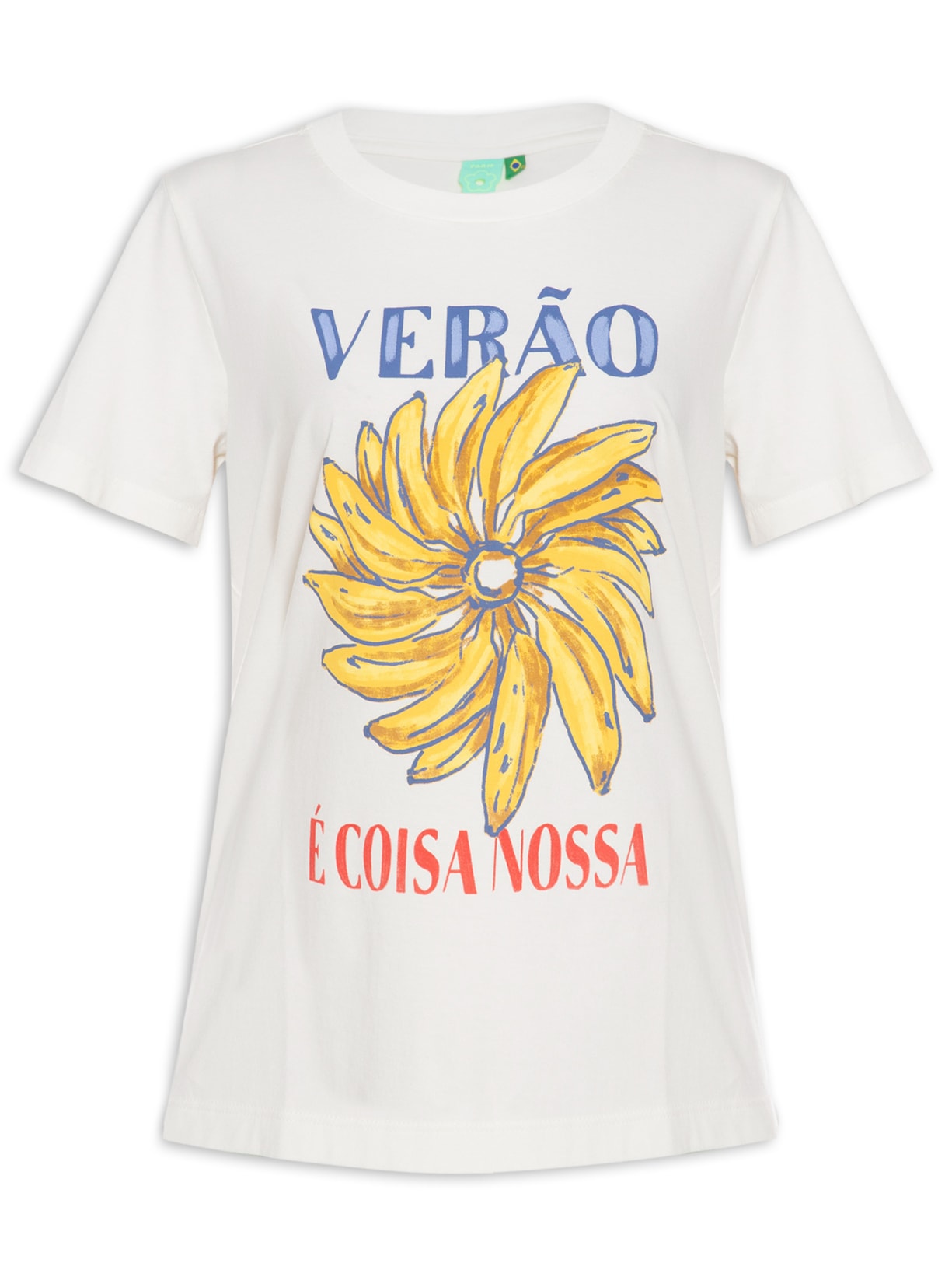 Camiseta Feminina Fit Verão E Coisa Nossa - Branco