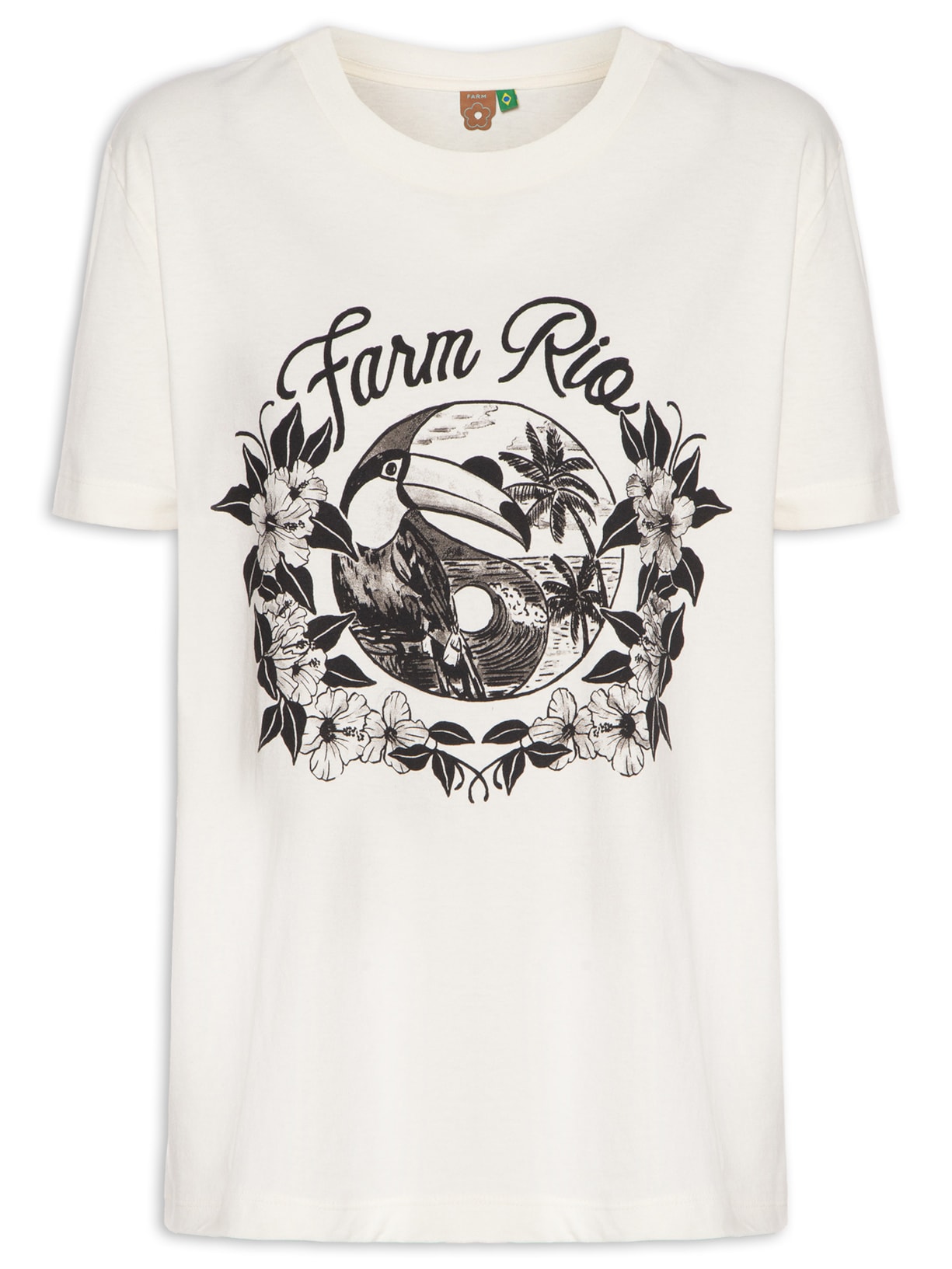 Camiseta Feminina Fit Yin Yang - Off White