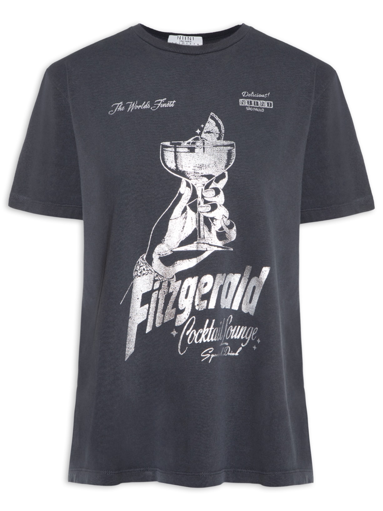 Camiseta Feminina Fitz Stone - Cinza