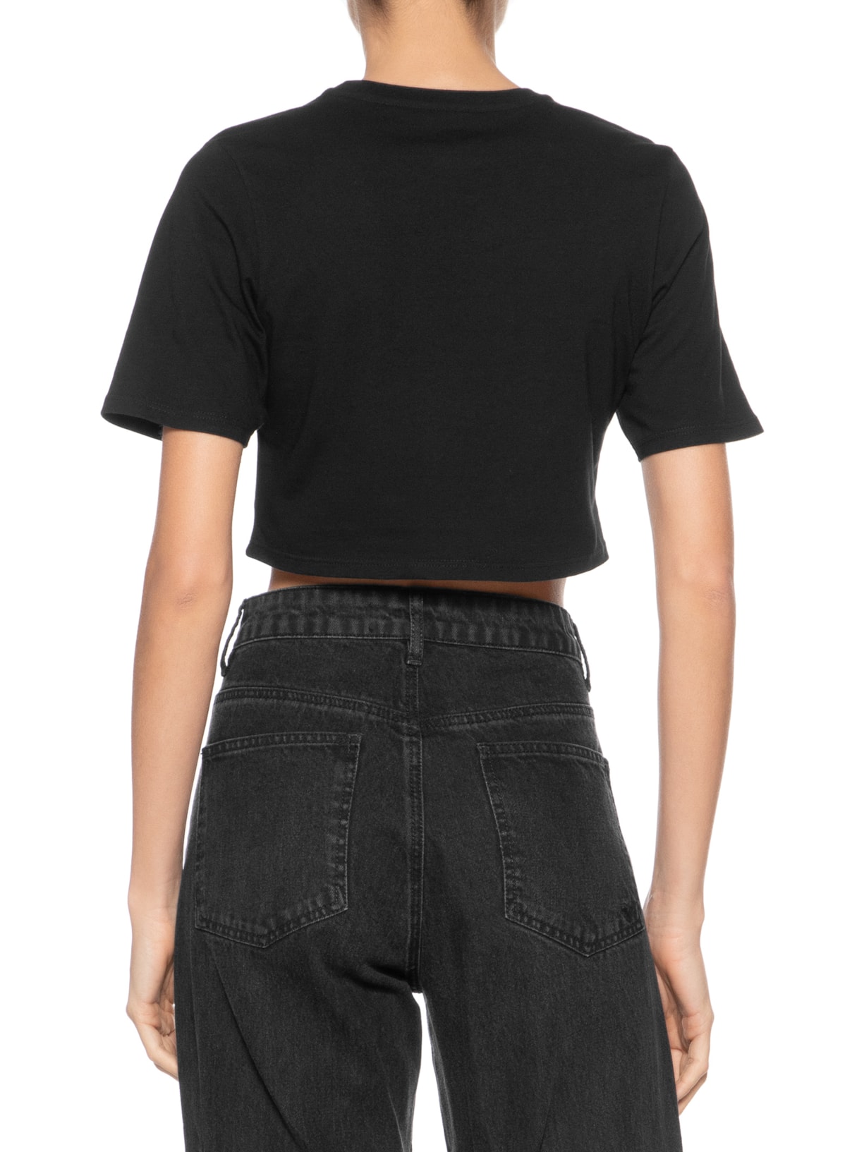 Camiseta Feminina Flying V Crew Crop II Preto Vans