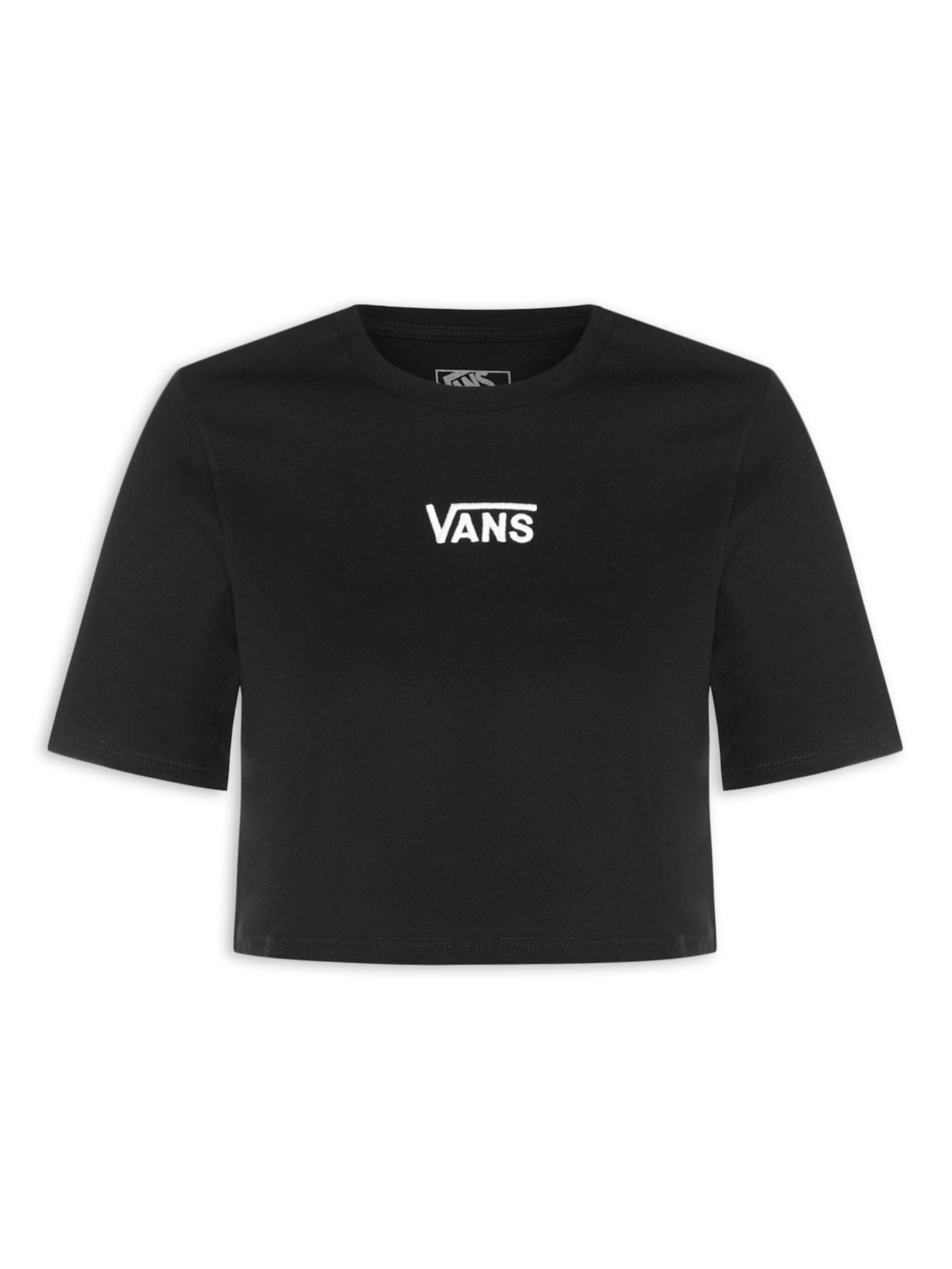 Camiseta Feminina Flying V Crew Crop II - Preto