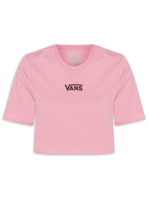 Camiseta Feminina Flying V Crew Crop II - Rosa
