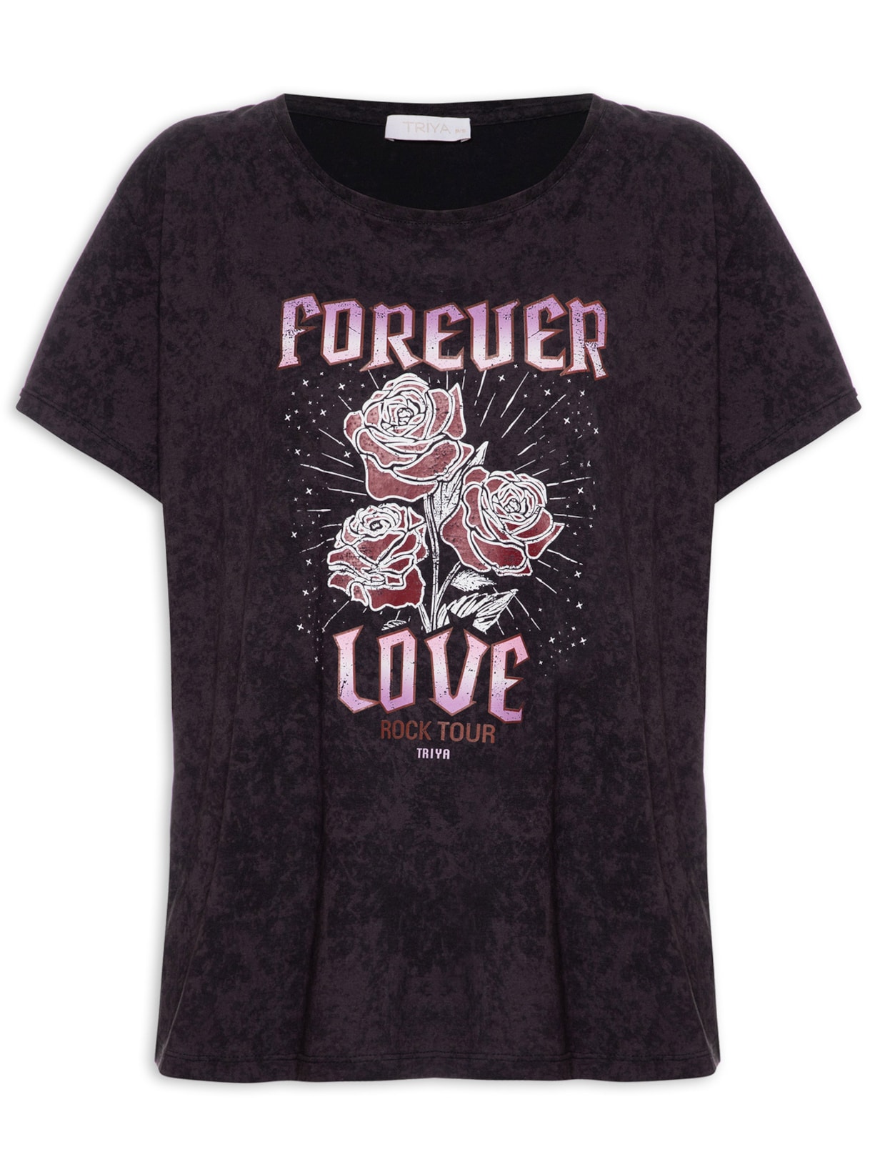Camiseta Feminina Forever Love Preto Triya