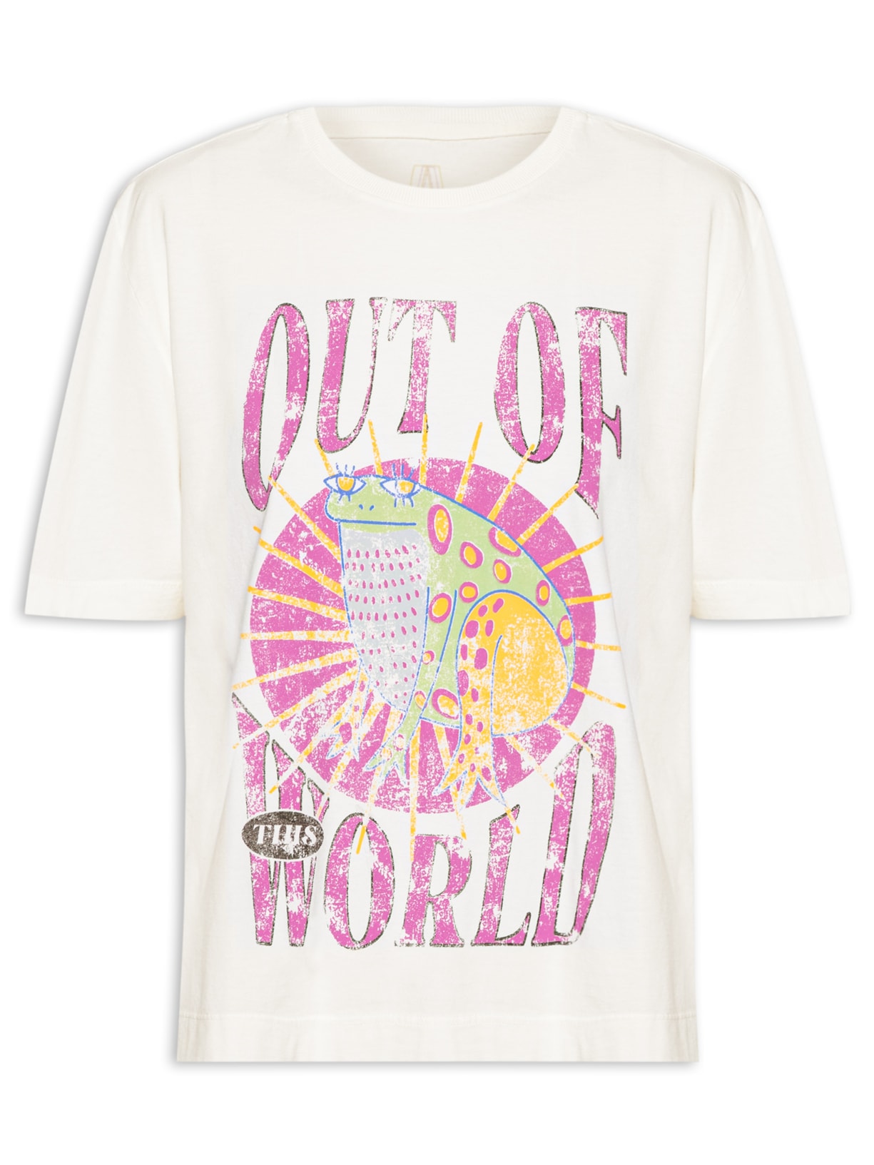Camiseta Feminina Frog Out Of This World - Off White