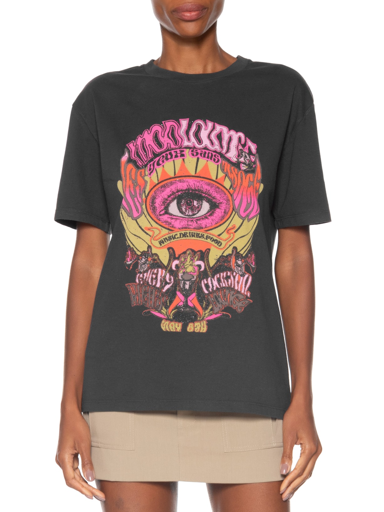 Camiseta Feminina Fun Mod Lounge Caviar Preto Animale