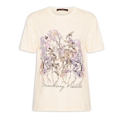 Camiseta Feminina Fun Straberry Fields - Amarelo