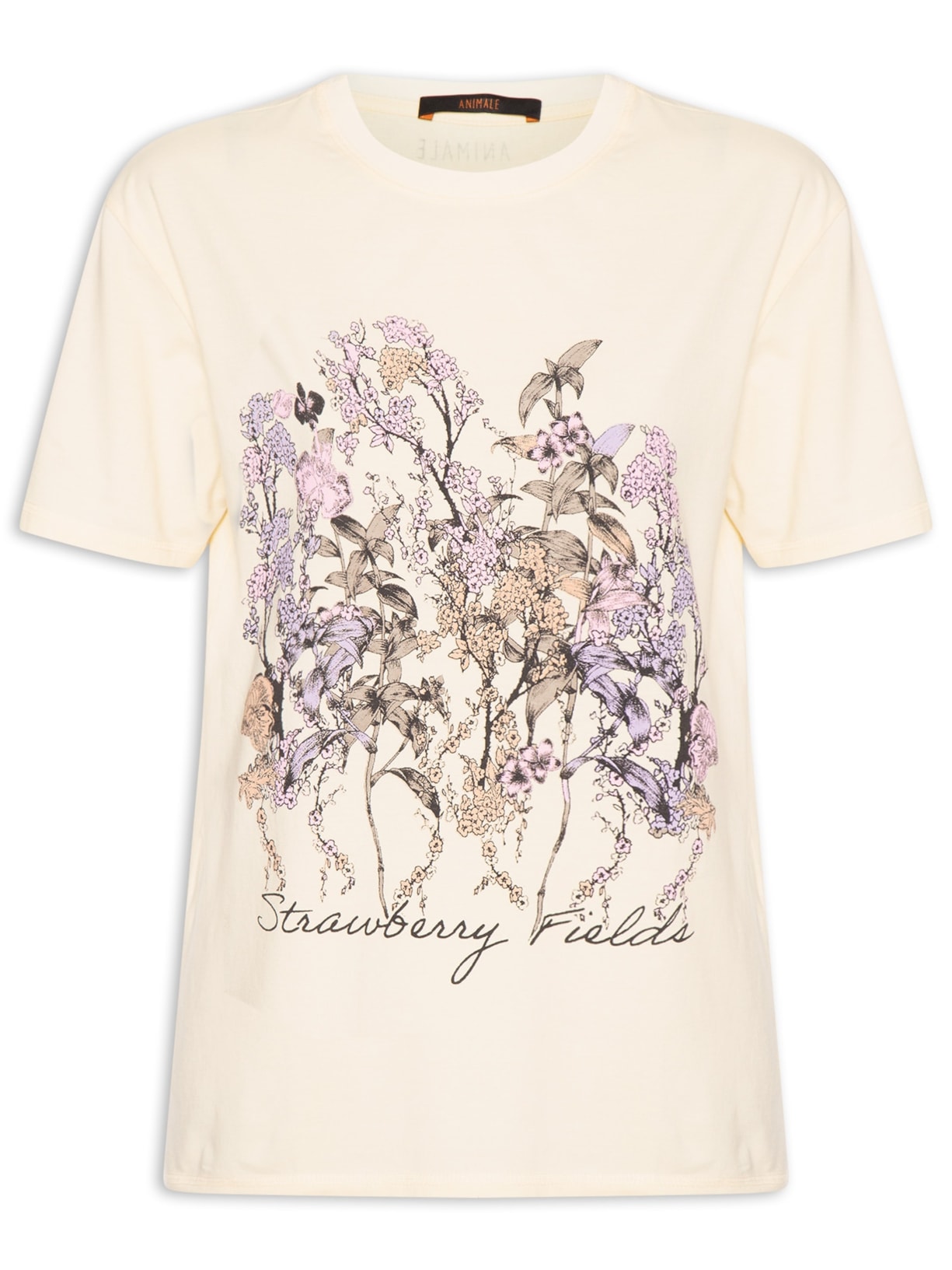 Camiseta Feminina Fun Straberry Fields - Amarelo