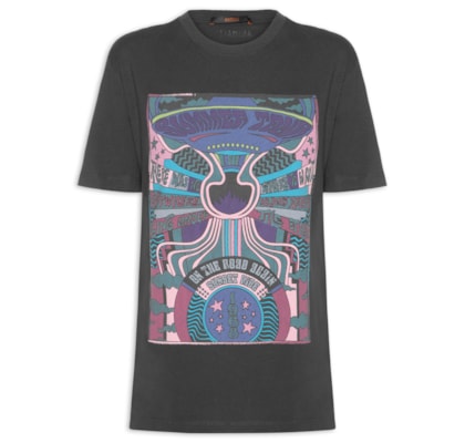 Camiseta Feminina Fun Summer Tour Stone - Preto