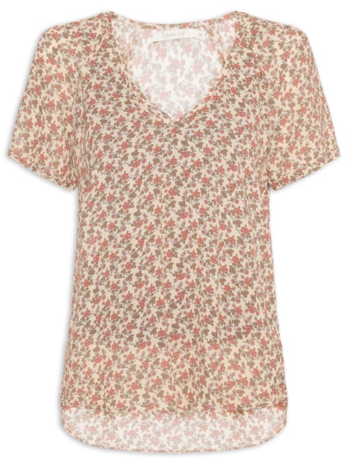 Camiseta Feminina GGT Estampa Ticy - Bege