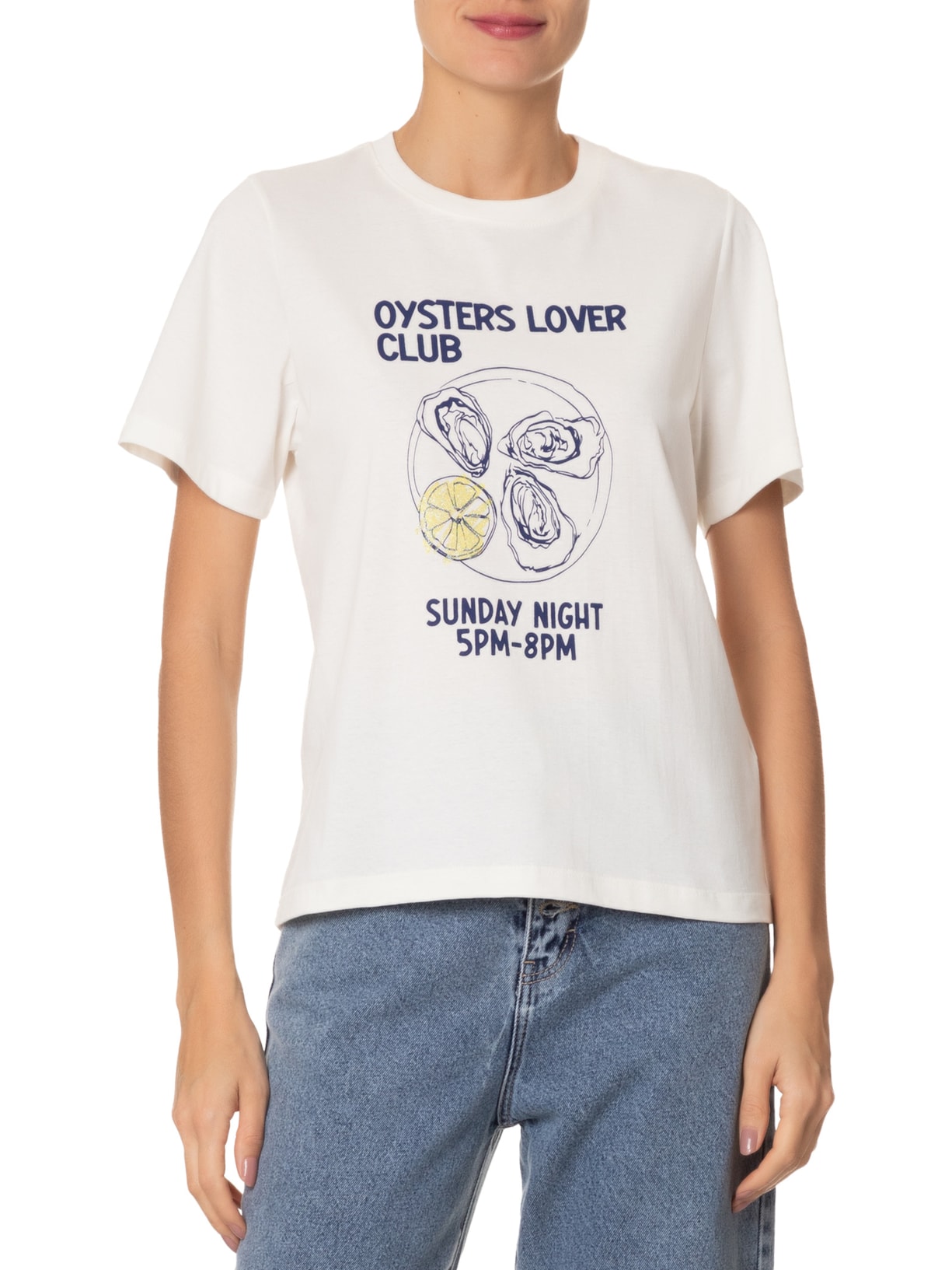 Camiseta Feminina Gisela Off White Iorane