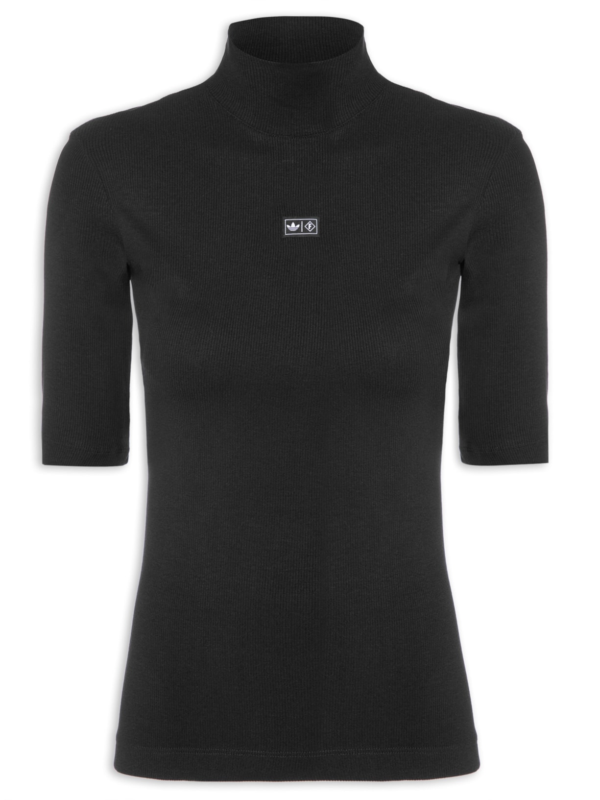 Camiseta Feminina Gola Alta - Preto