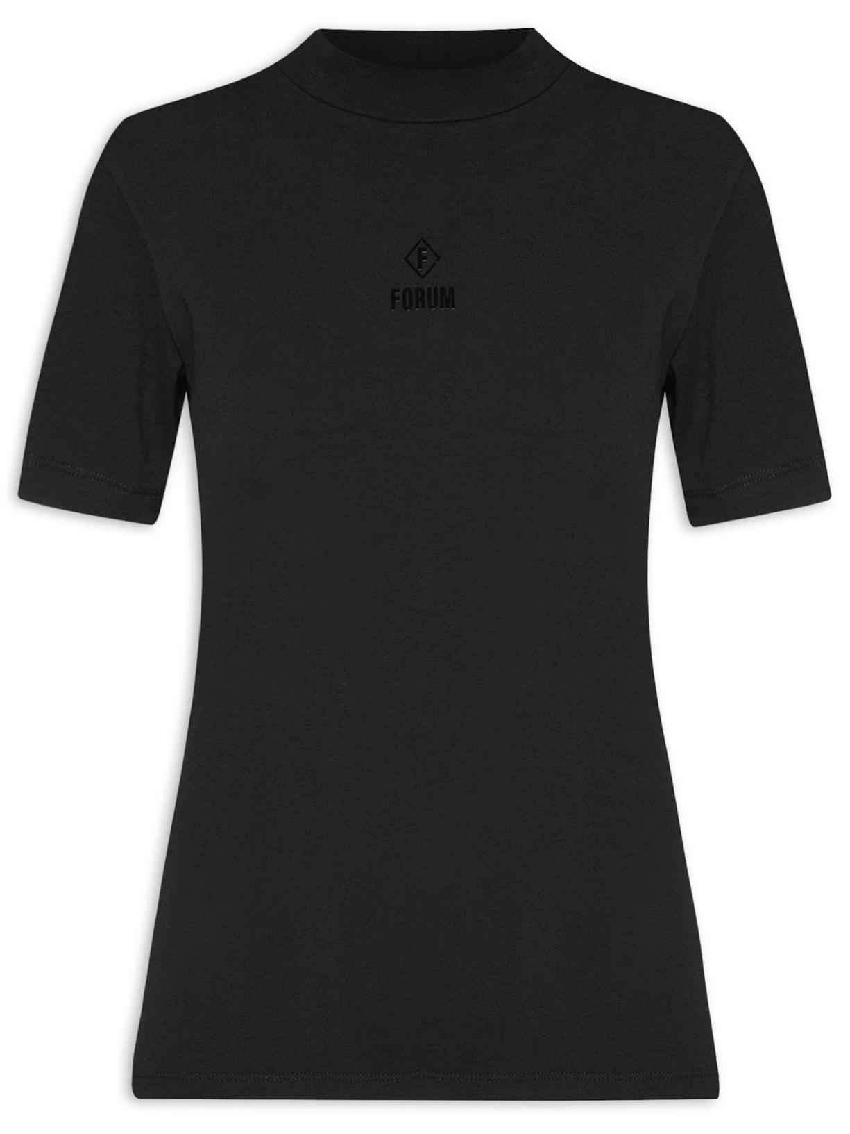 Camiseta Feminina Gola Alta - Preto