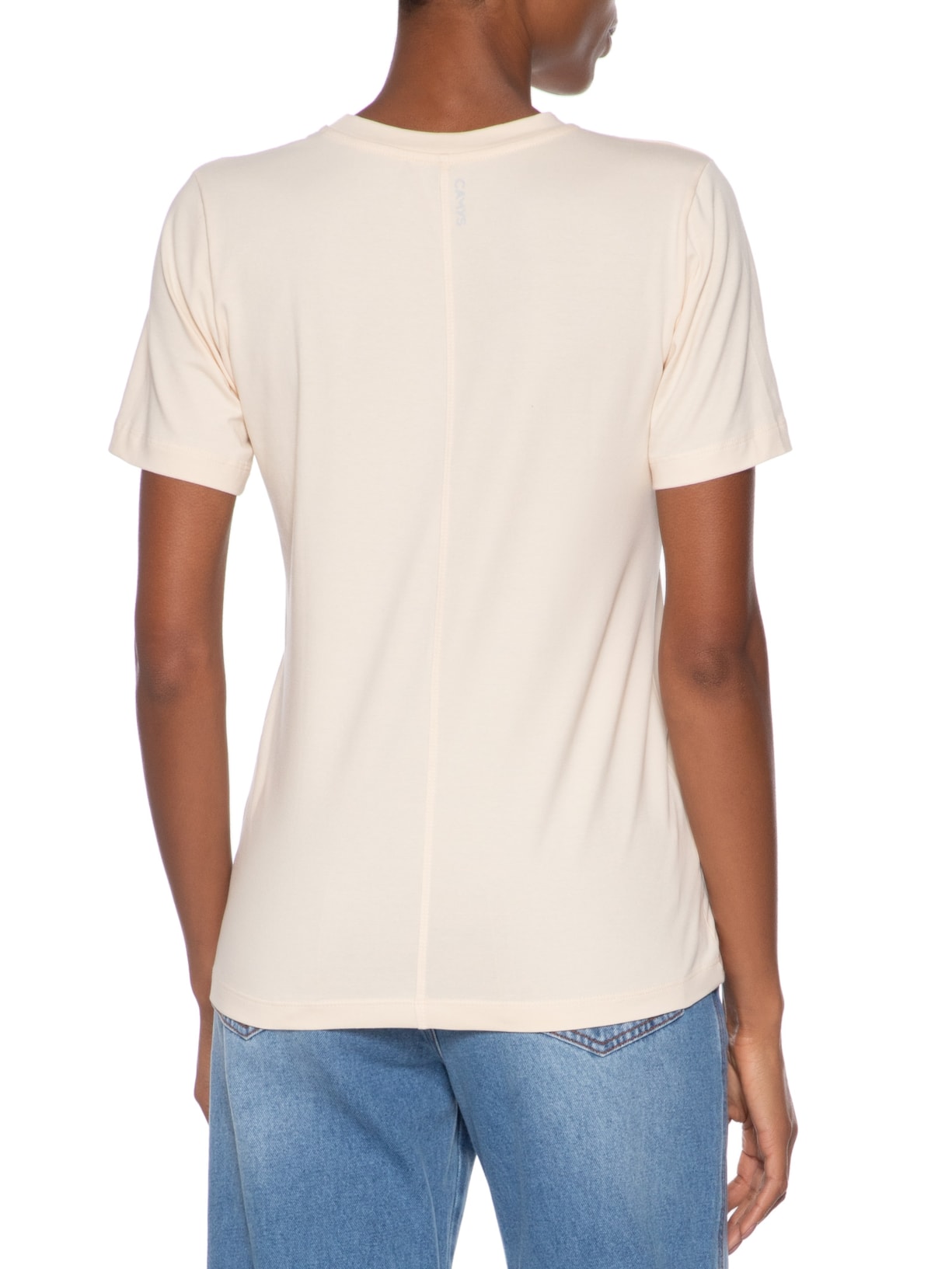 Camiseta Feminina Gola Redonda Amarelo Camys