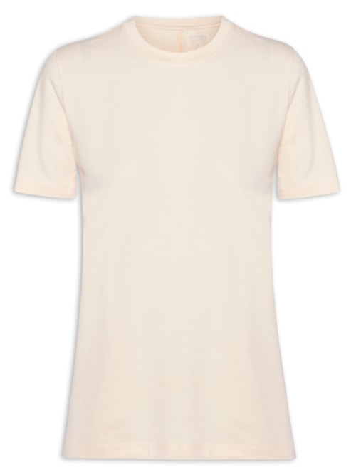 Camiseta Feminina Gola Redonda - Amarelo