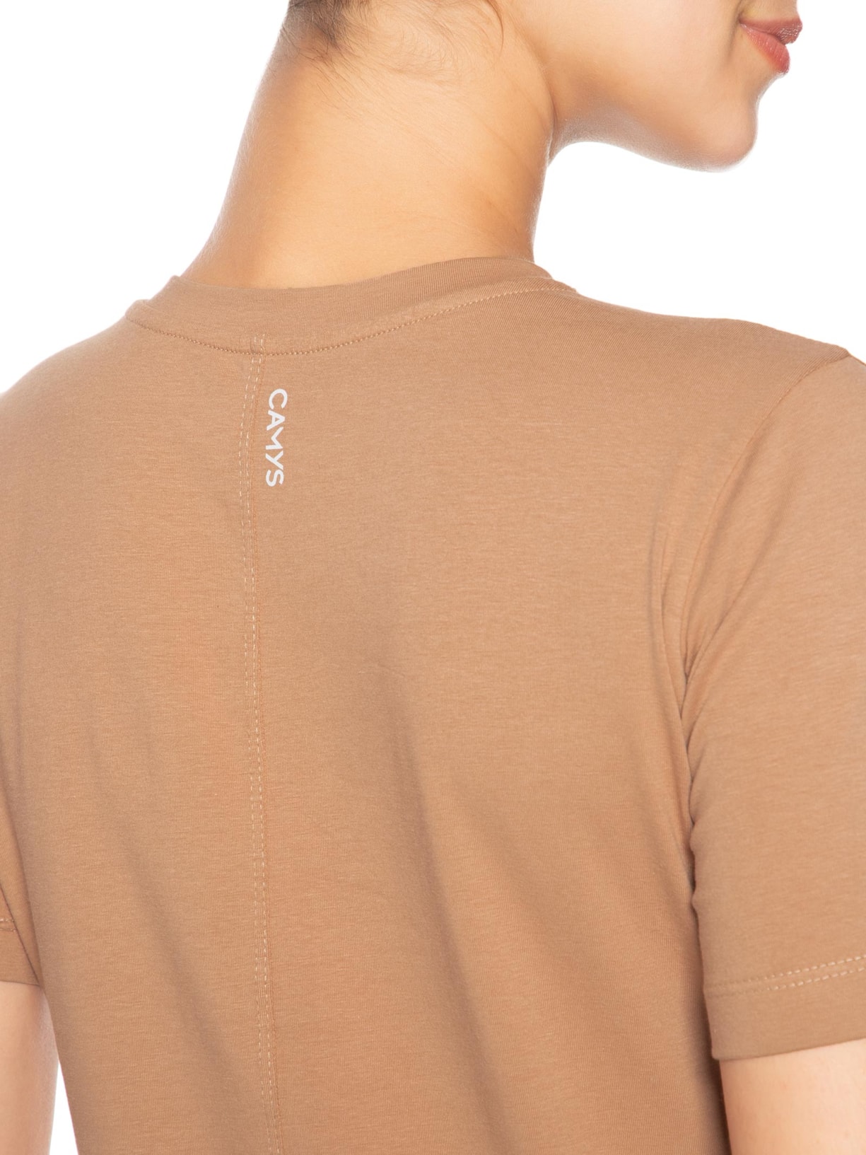 Camiseta Feminina Gola Redonda Marrom Camys
