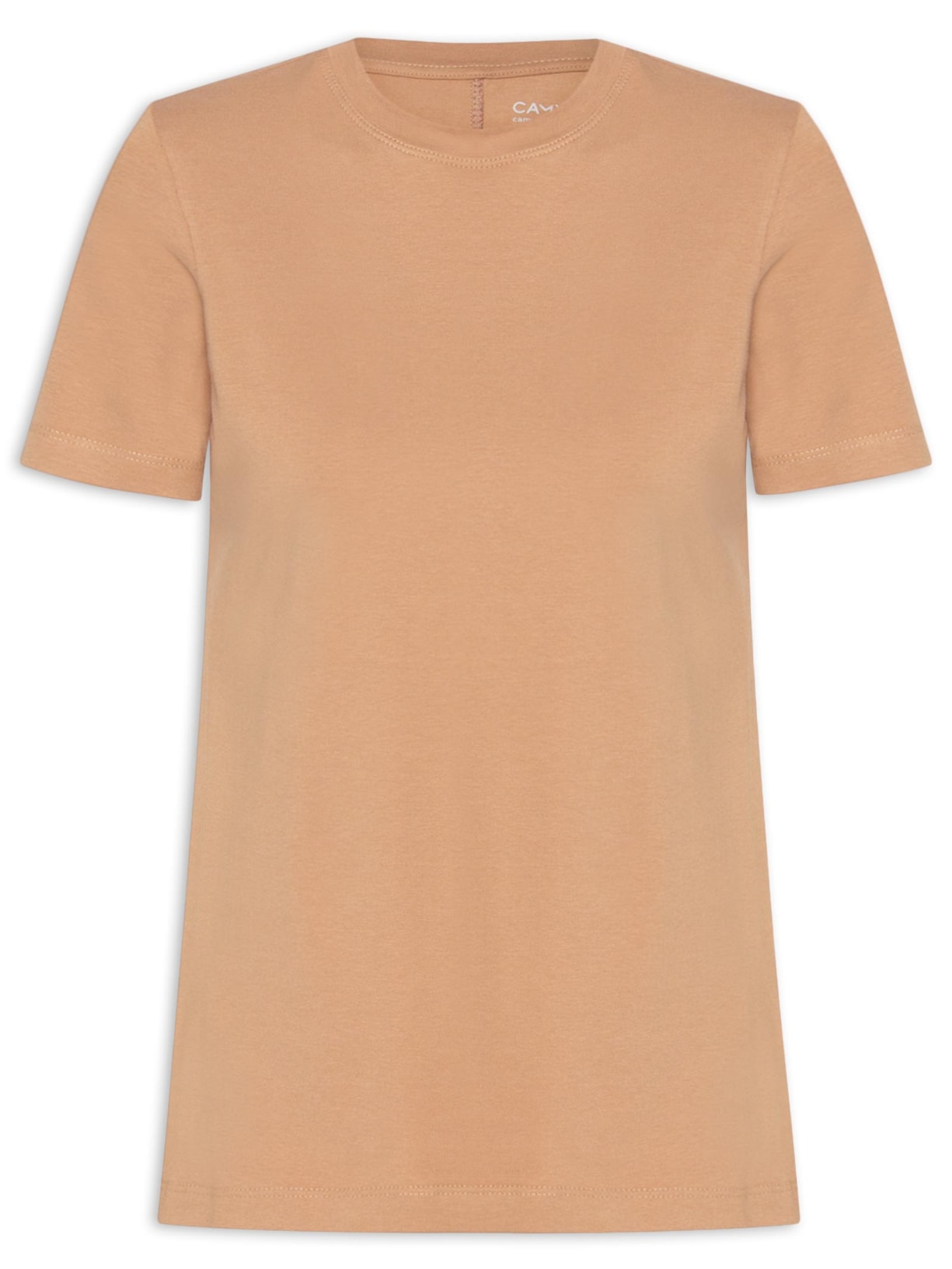Camiseta Feminina Gola Redonda Marrom Camys