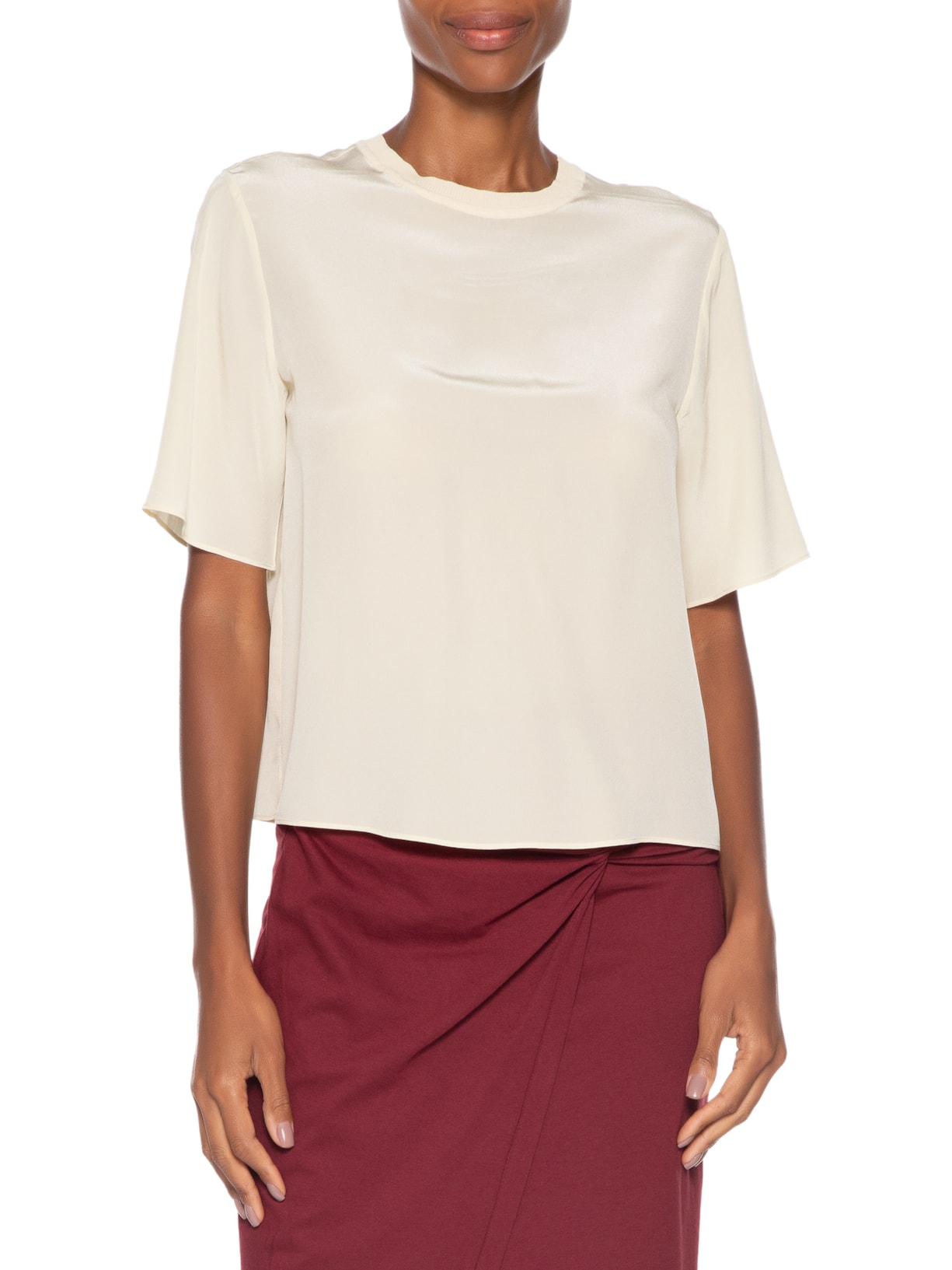 Camiseta Feminina Gola Rib Amarelo Animale