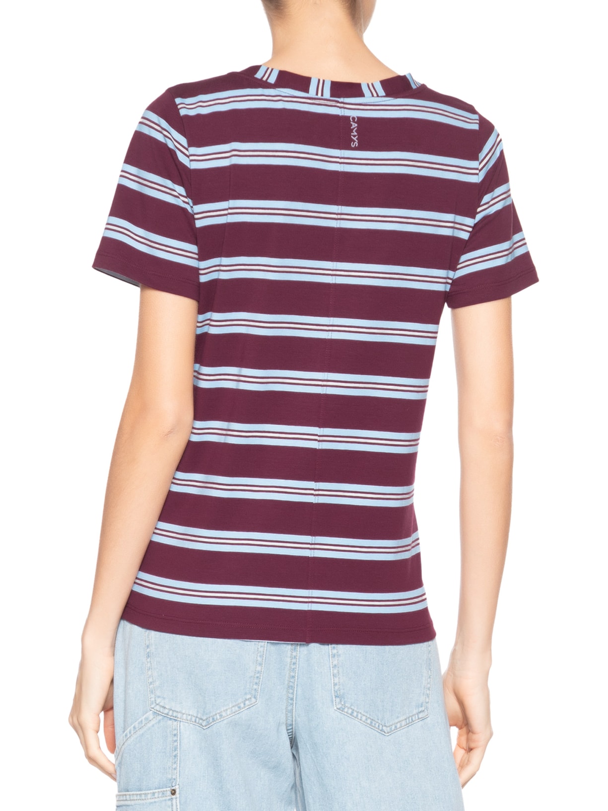 Camiseta Feminina Gola V Vermelho Camys