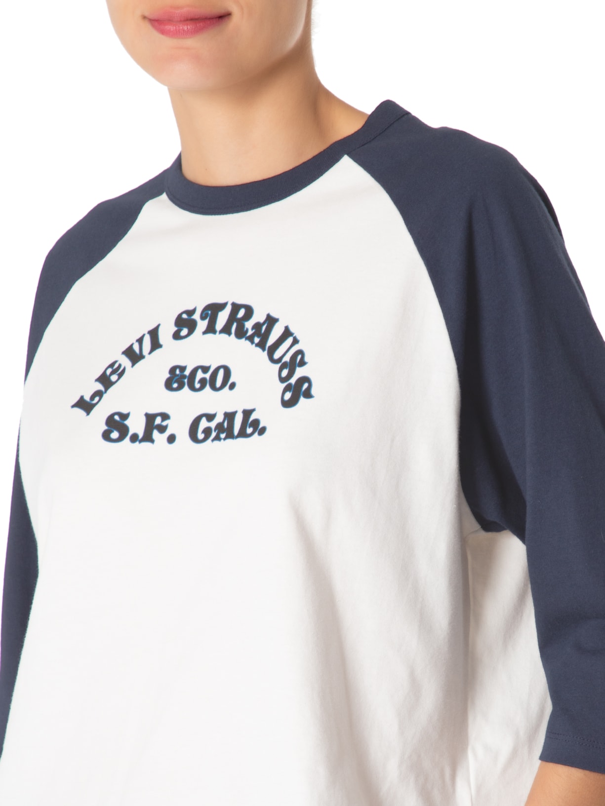 Camiseta Feminina Graphic Baseball Tee Off White Levi's