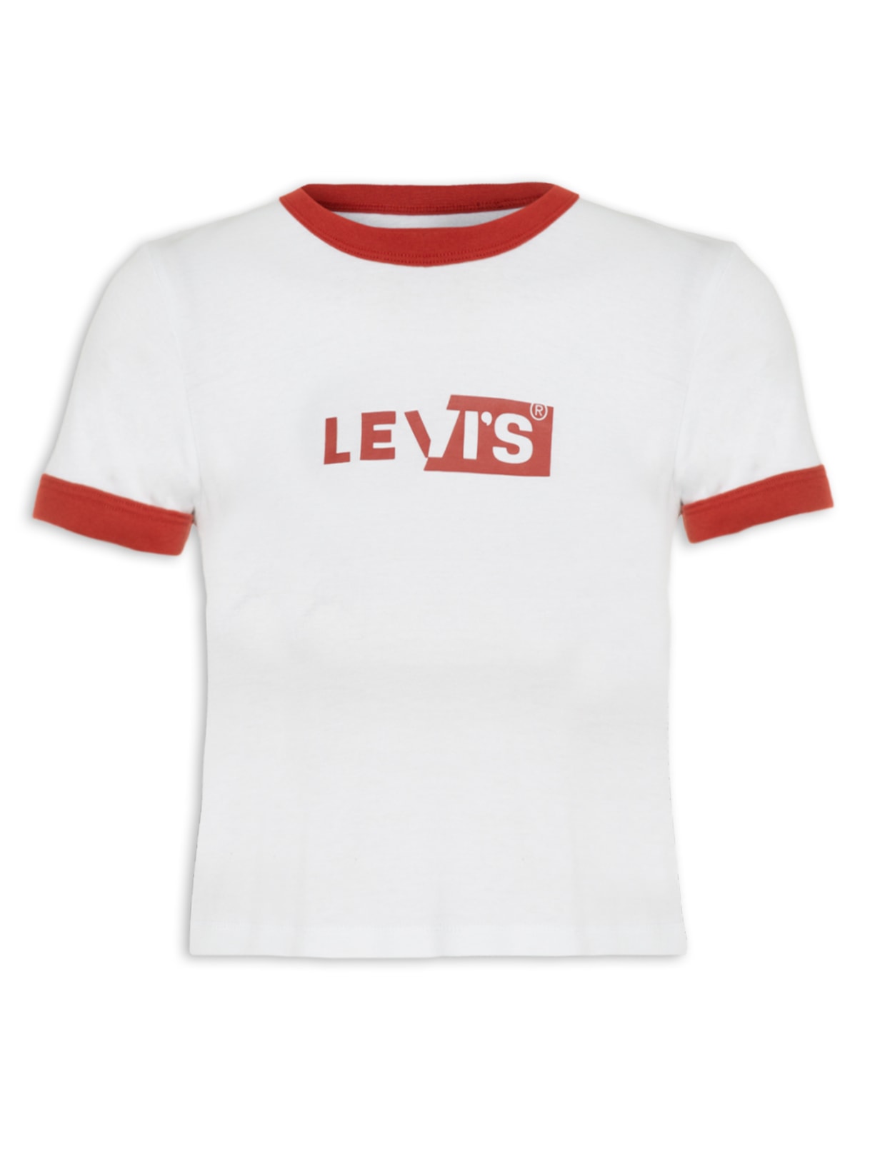 Camiseta Feminina Graphic Ringer Mini Tee - Branco