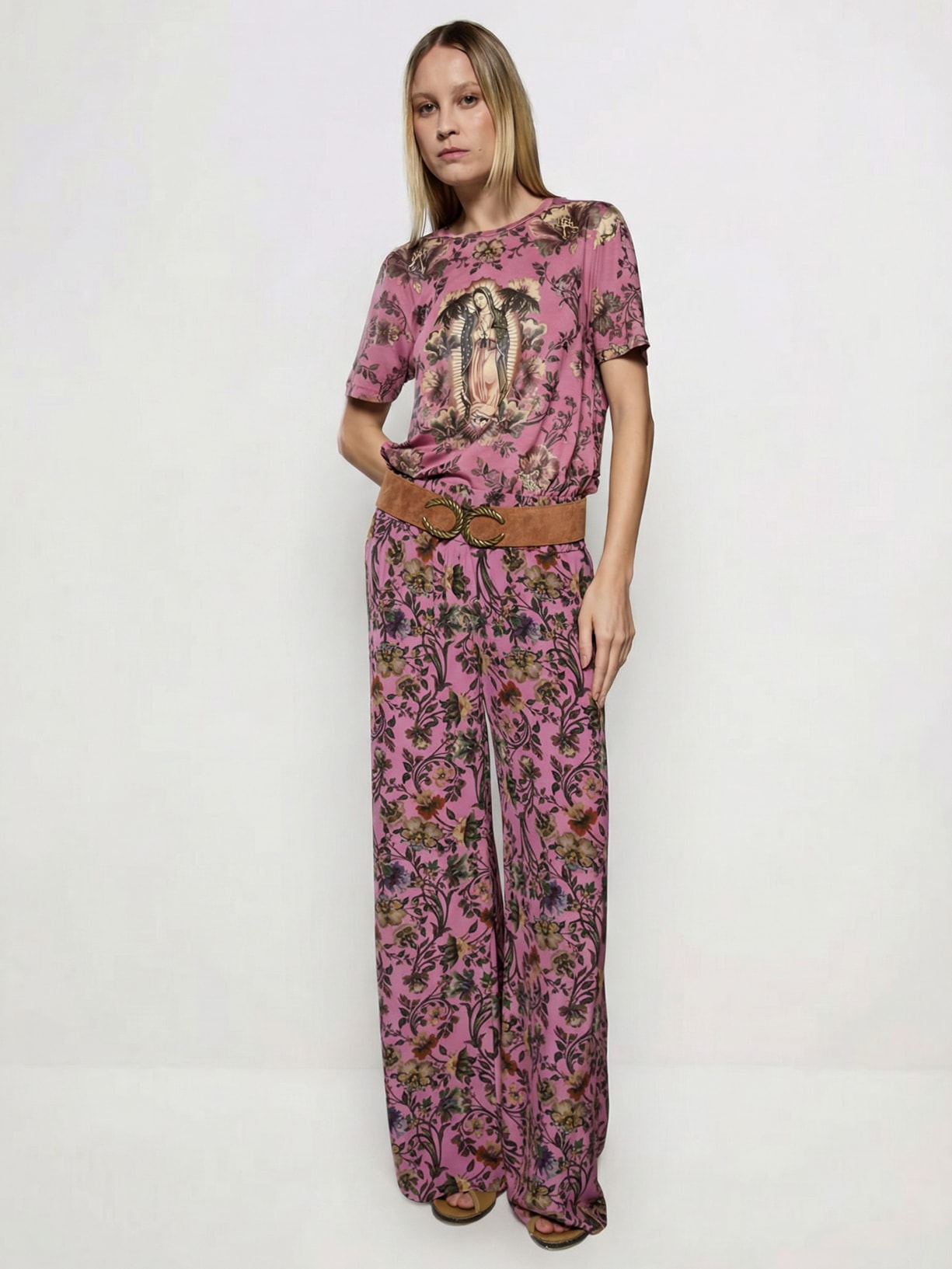 Camiseta Feminina Guadalupe I26 Rosa Mixed