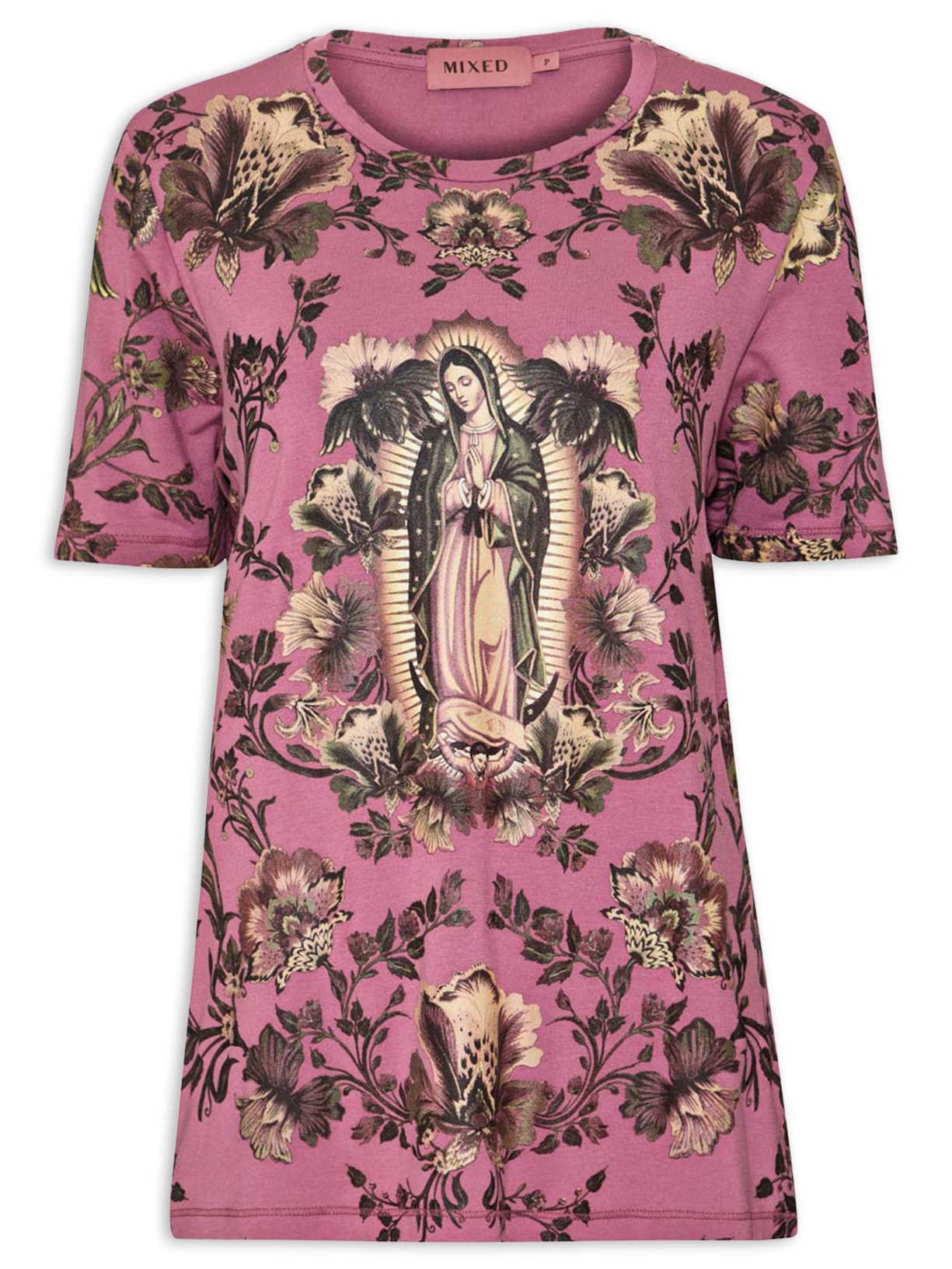 Camiseta Feminina Guadalupe I26 Rosa Mixed