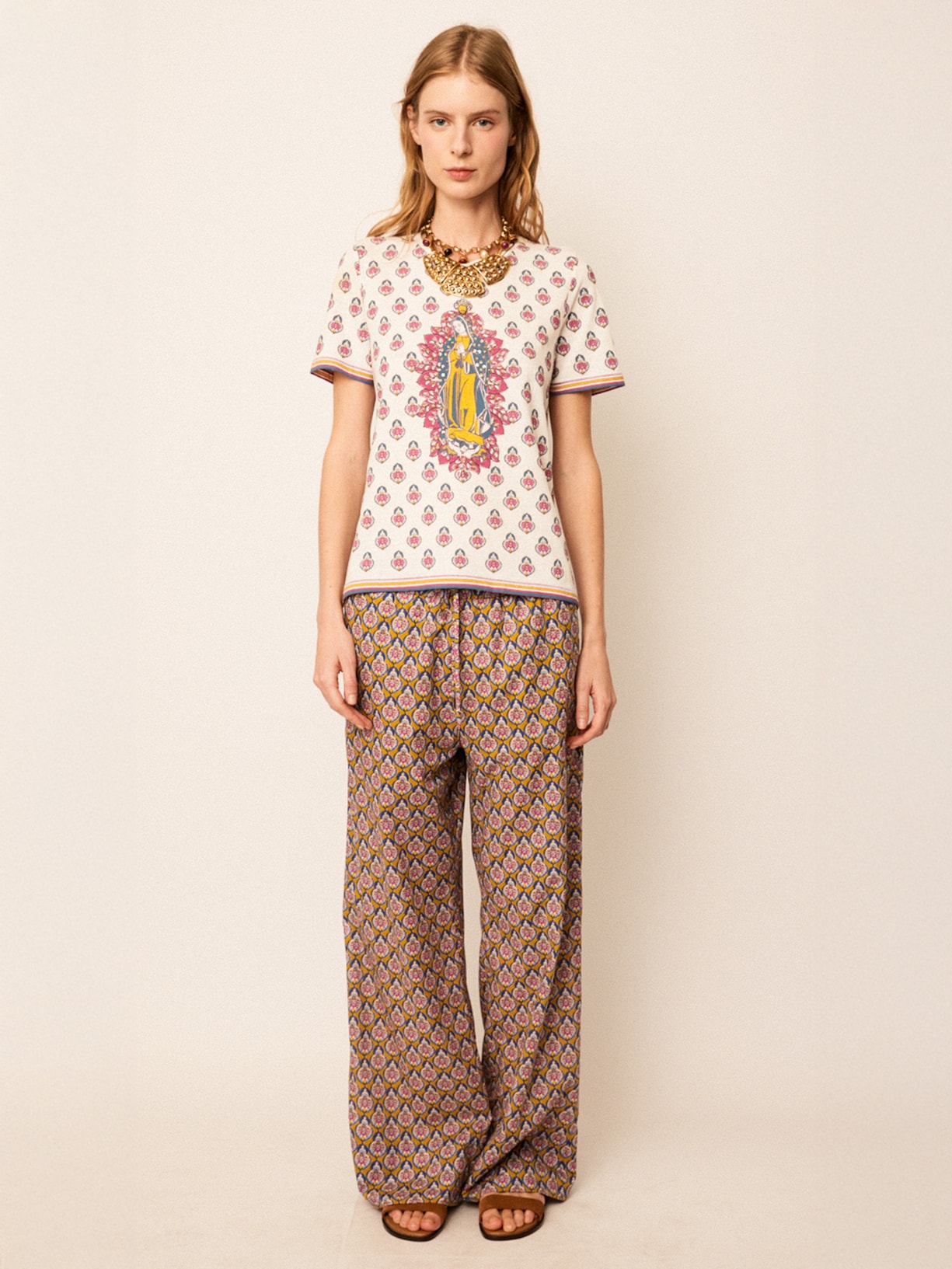 Camiseta Feminina Guadalupe Jodhpur V26 Branco Mixed