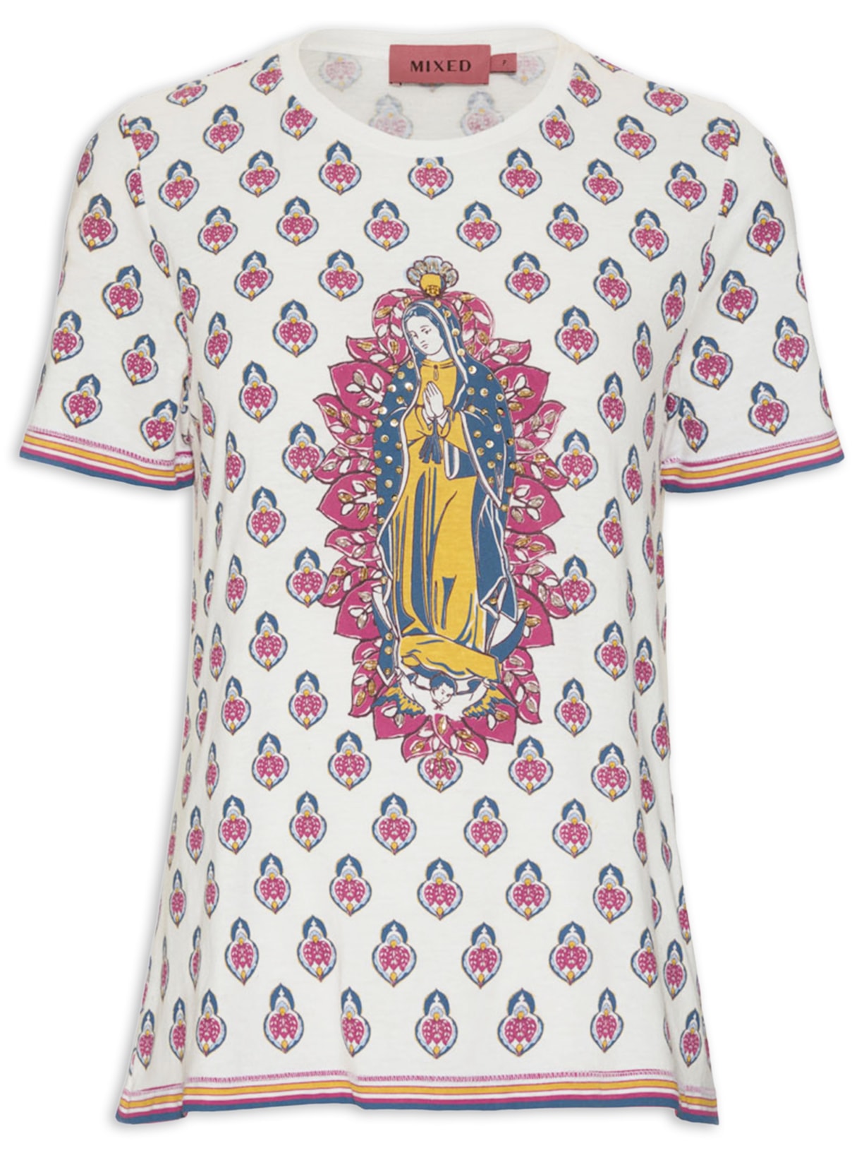 Camiseta Feminina Guadalupe Jodhpur V26 - Branco